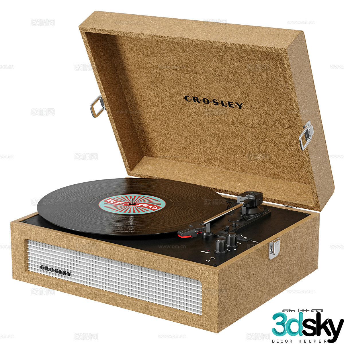 Modern record player 3d model