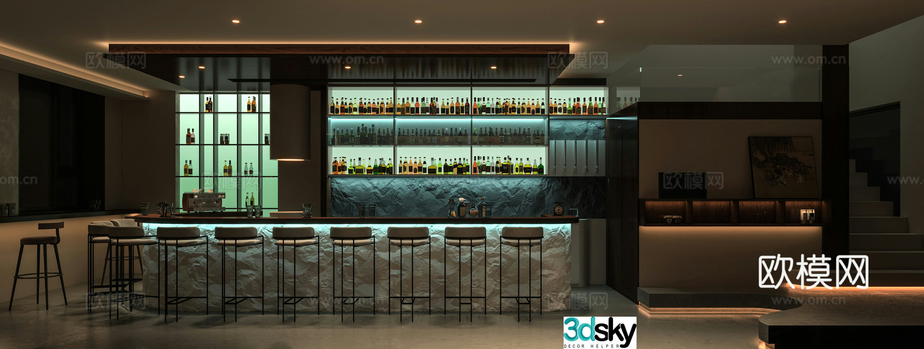 Modern Bar 3D model