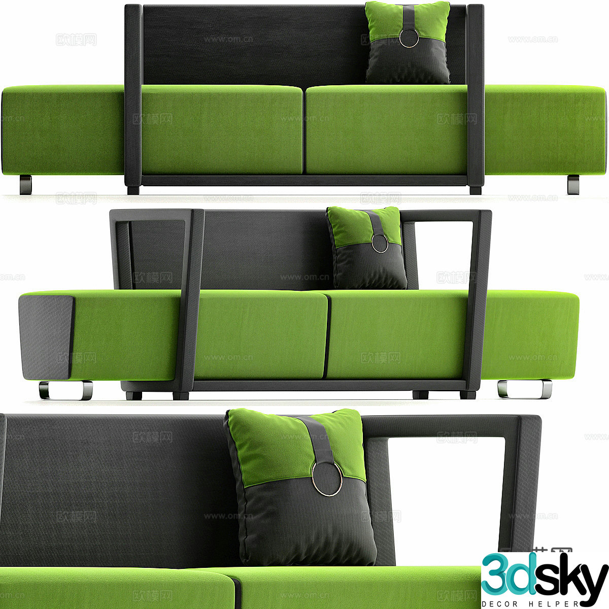 New Chinese style card holder sofa card position 3D model
