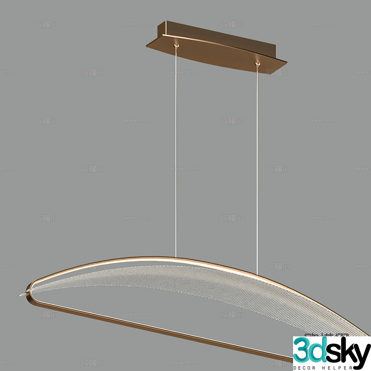 Modern simple chandelier model chandelier 3d model