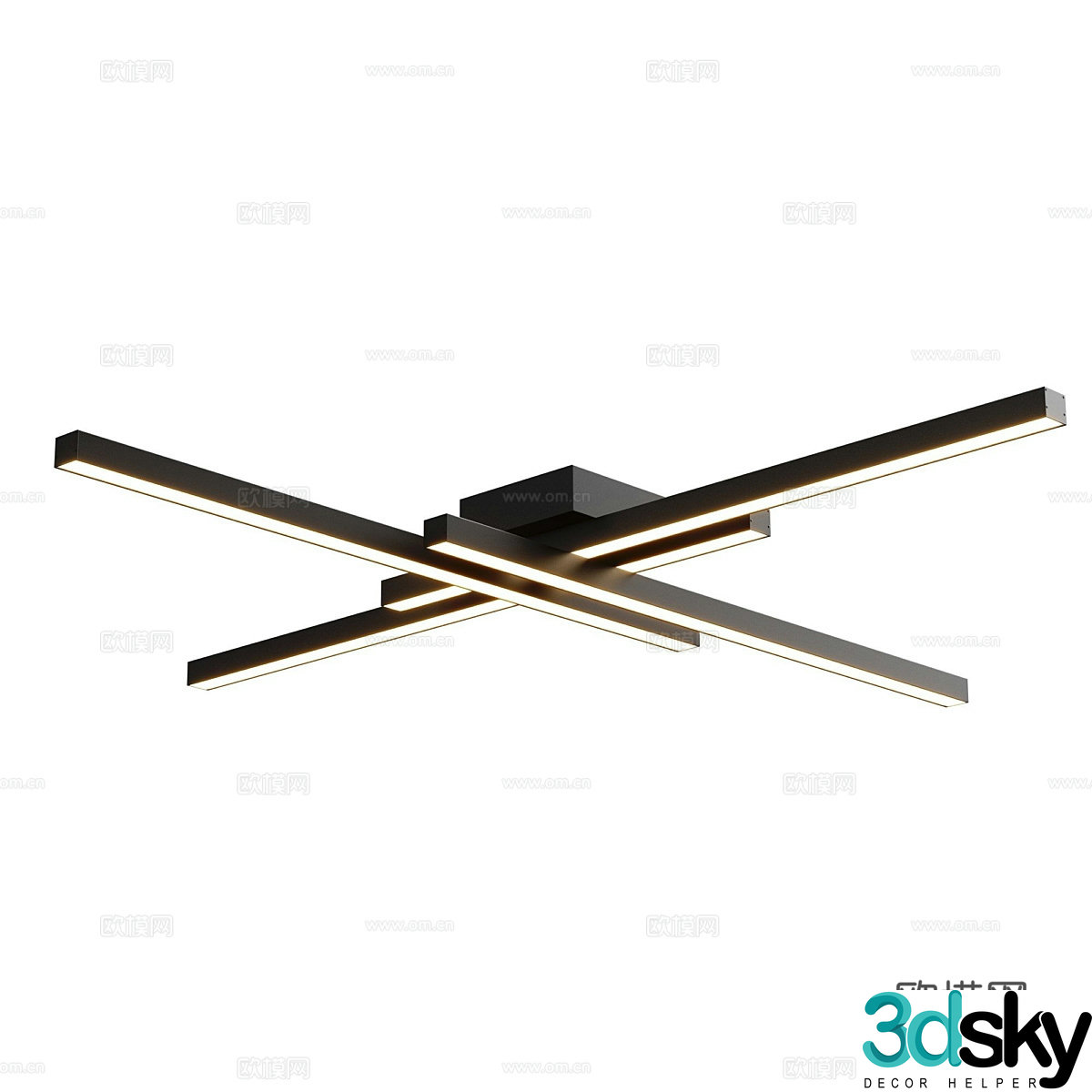 Modern simple ceiling lamp Cross ceiling lamp 3d model