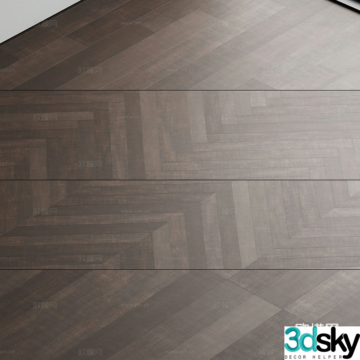 Modern wood flooring 3d model