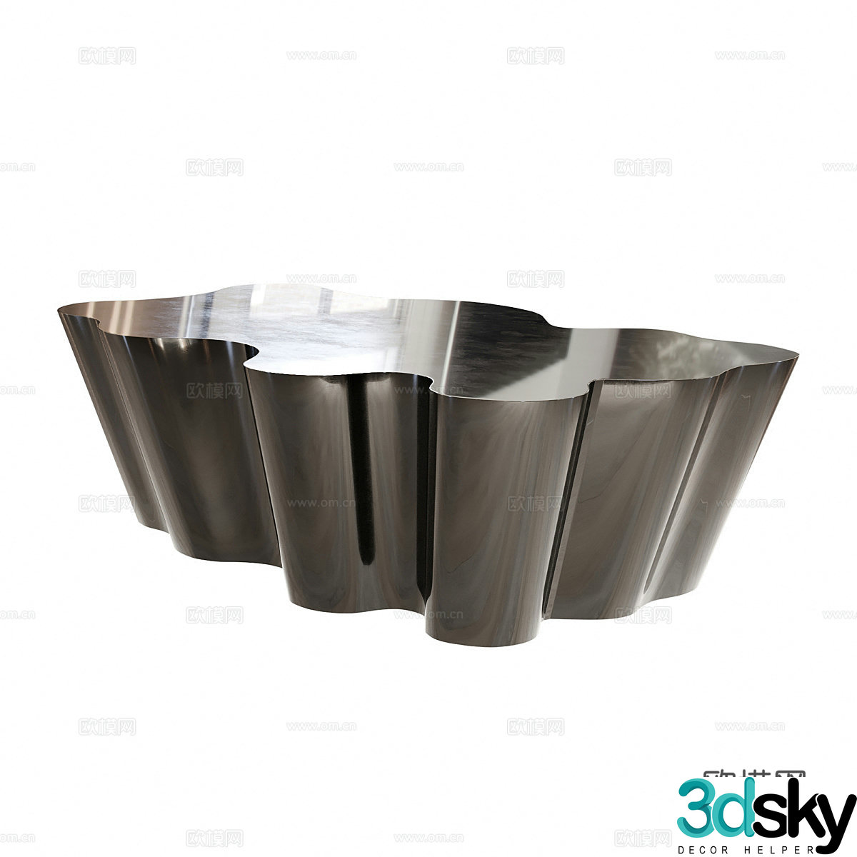 New Chinese coffee table metal coffee table 3D model