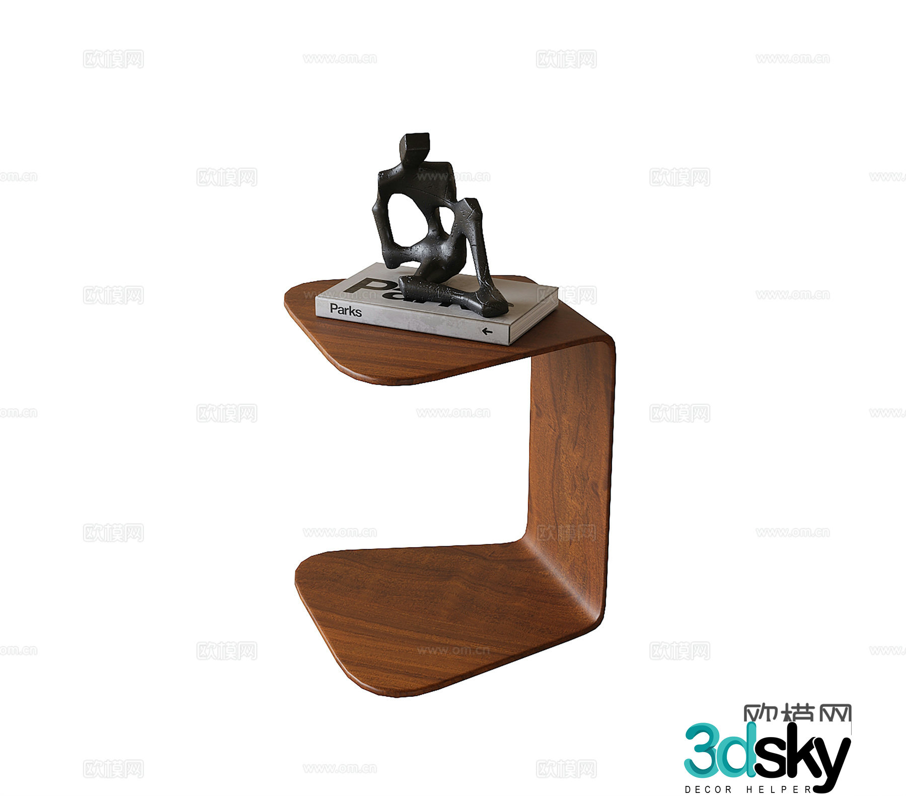 Modern side table 3D model