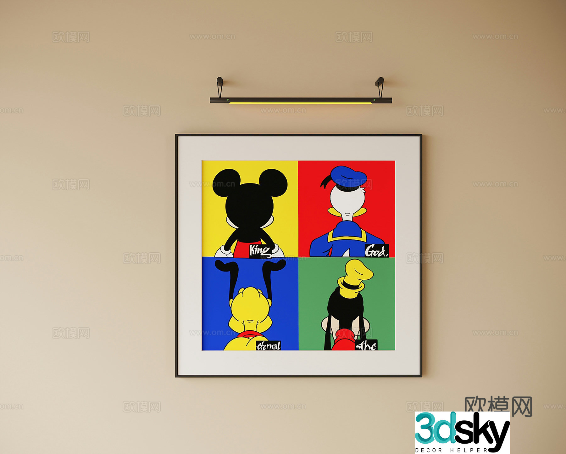 Modern children’s hanging paintings decorative paintings 3d model