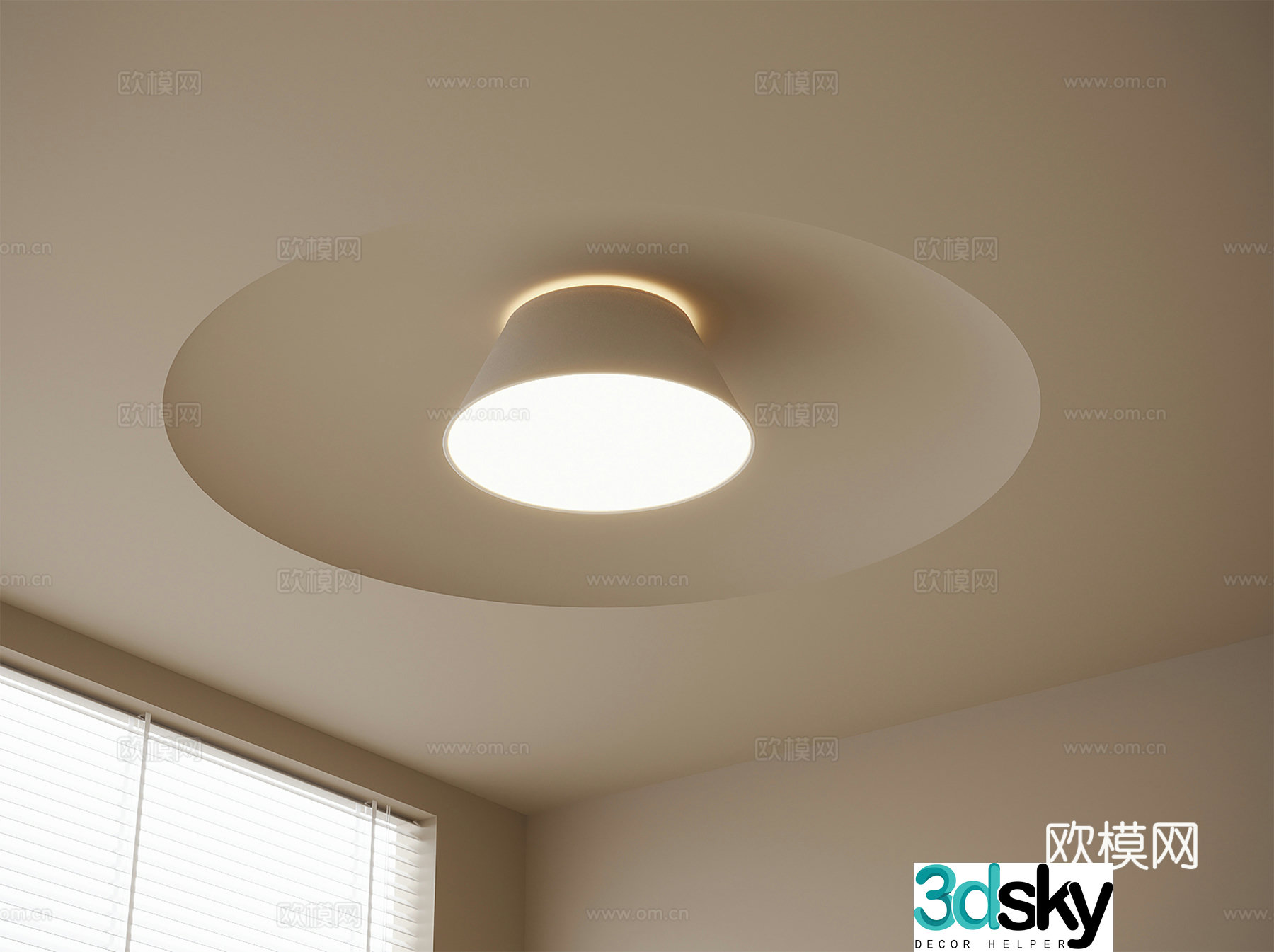 Modern model ceiling light 3d model