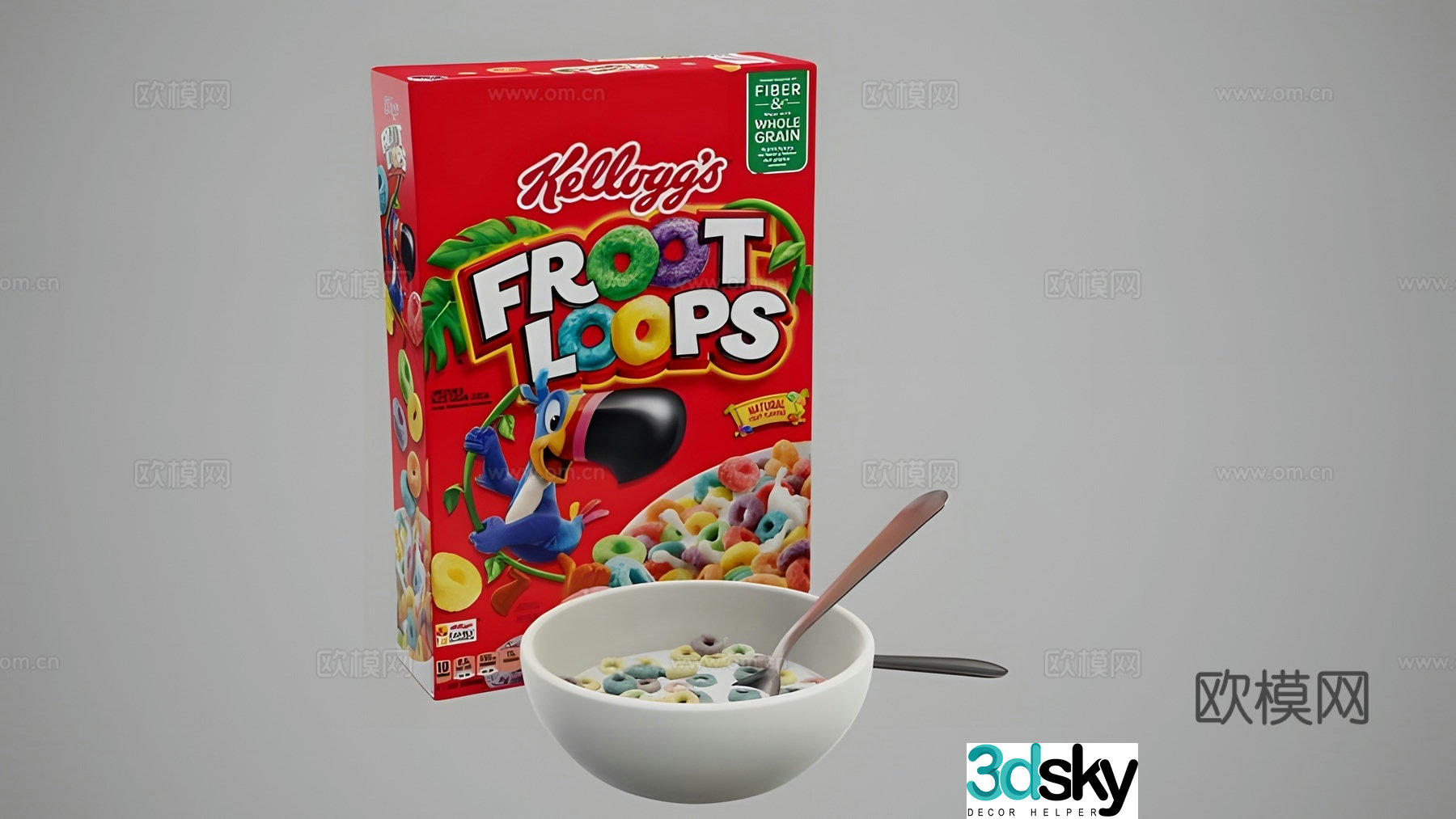 Miscellaneous snack oatmeal 3D model
