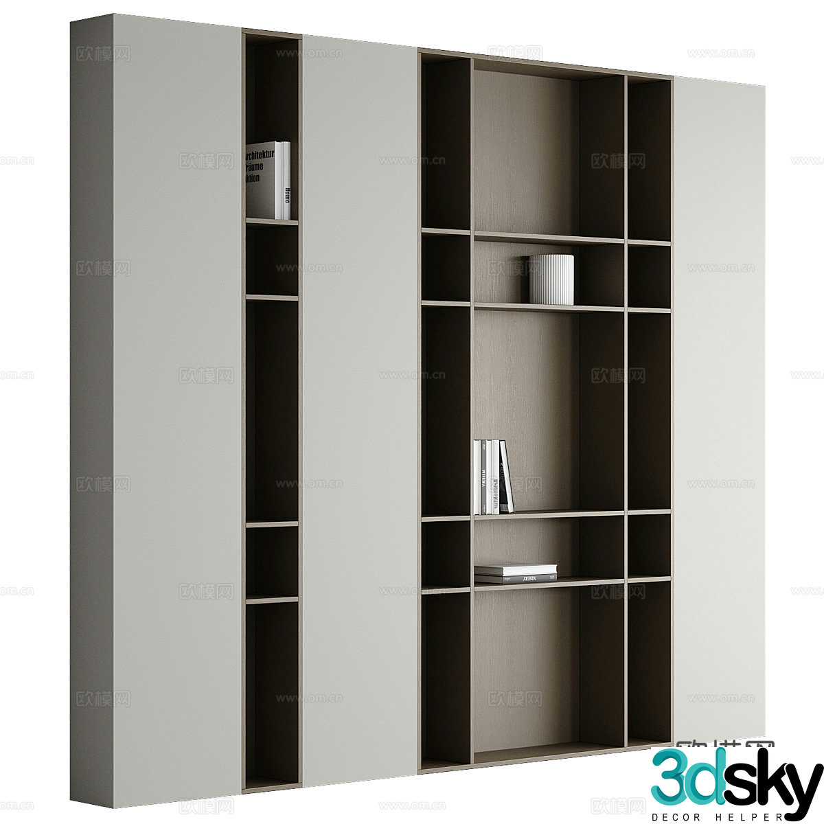 Italian bookcase 3d model