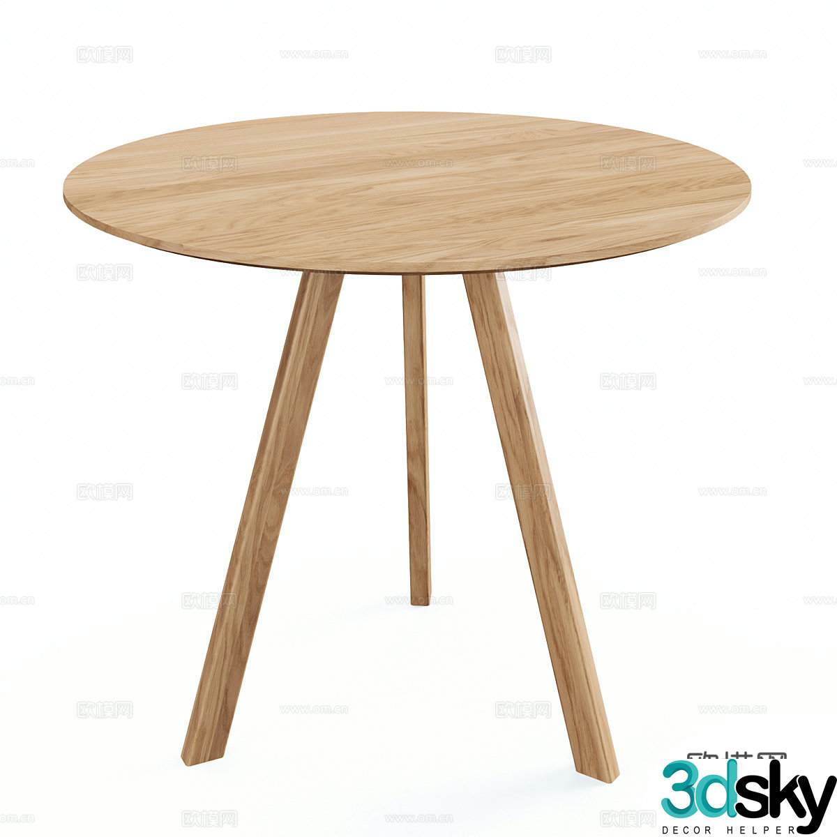 Nordic simple coffee table wooden coffee table 3d model
