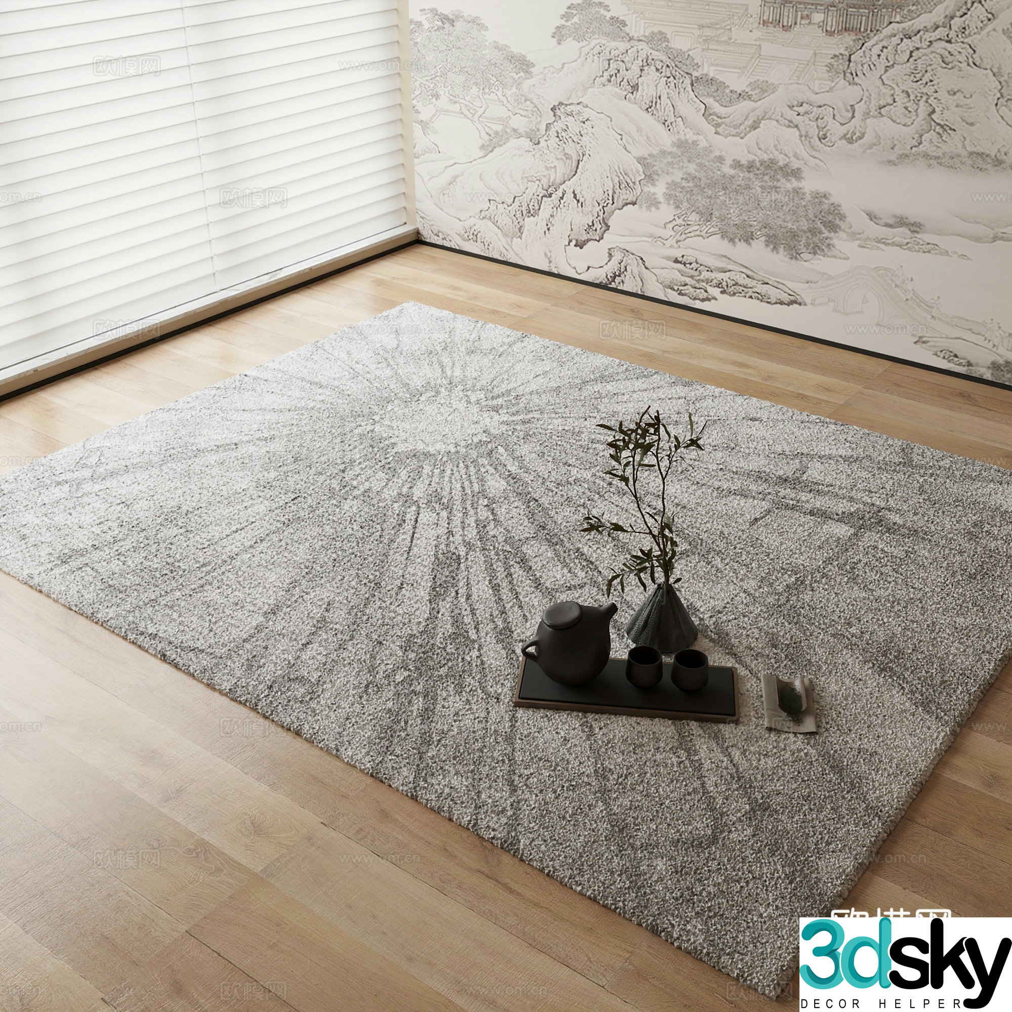 New Chinese carpet 3D model