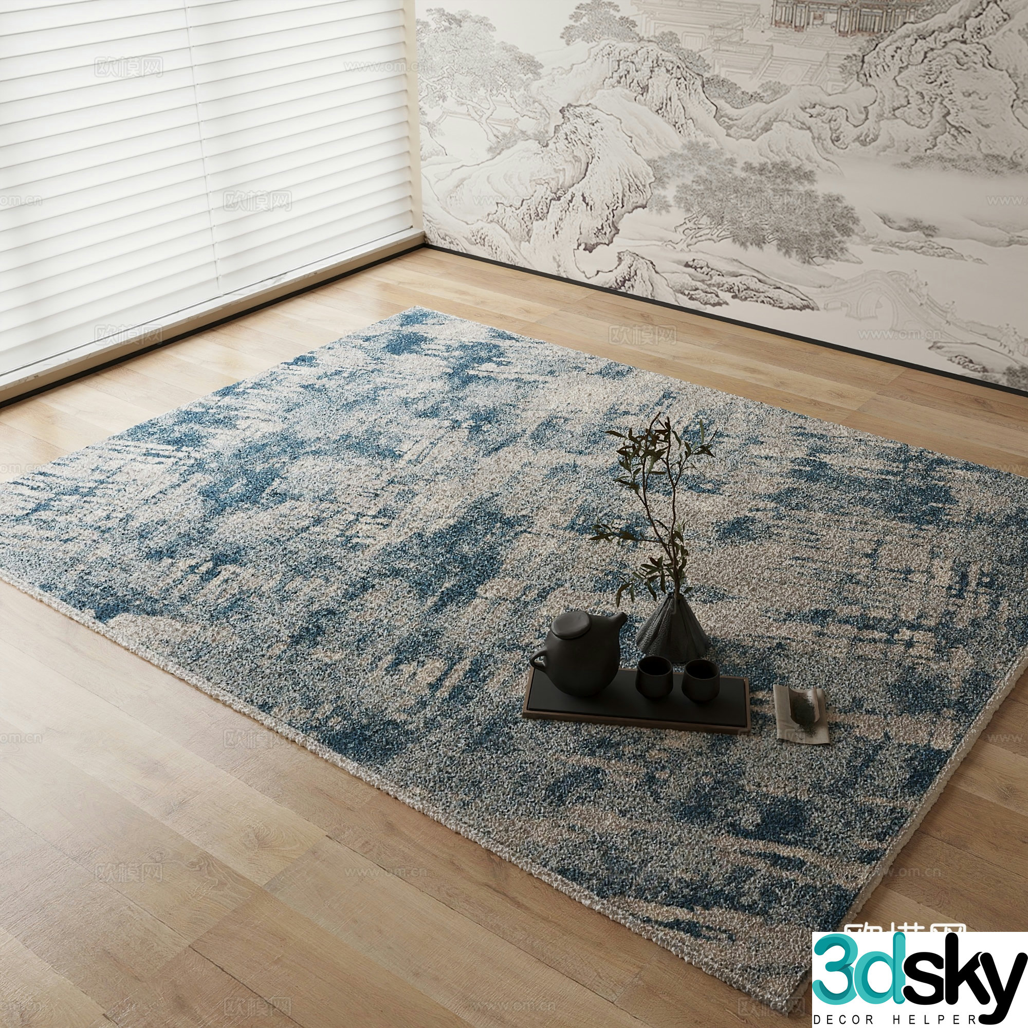 New Chinese carpet 3D model