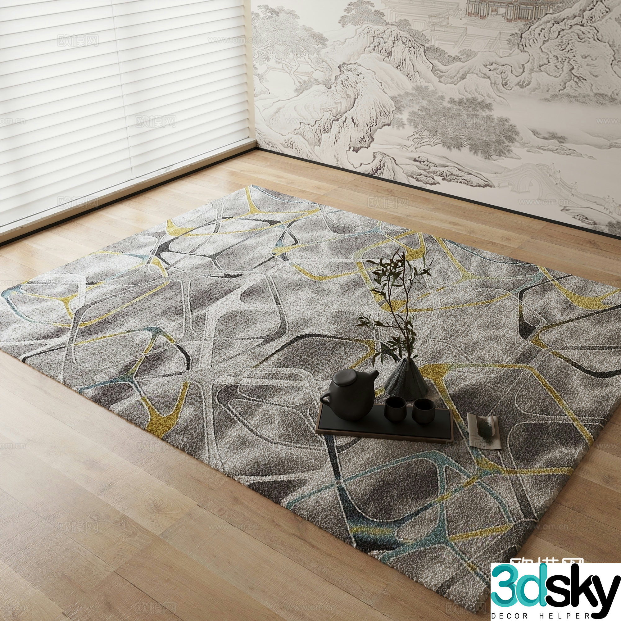 New Chinese carpet 3D model