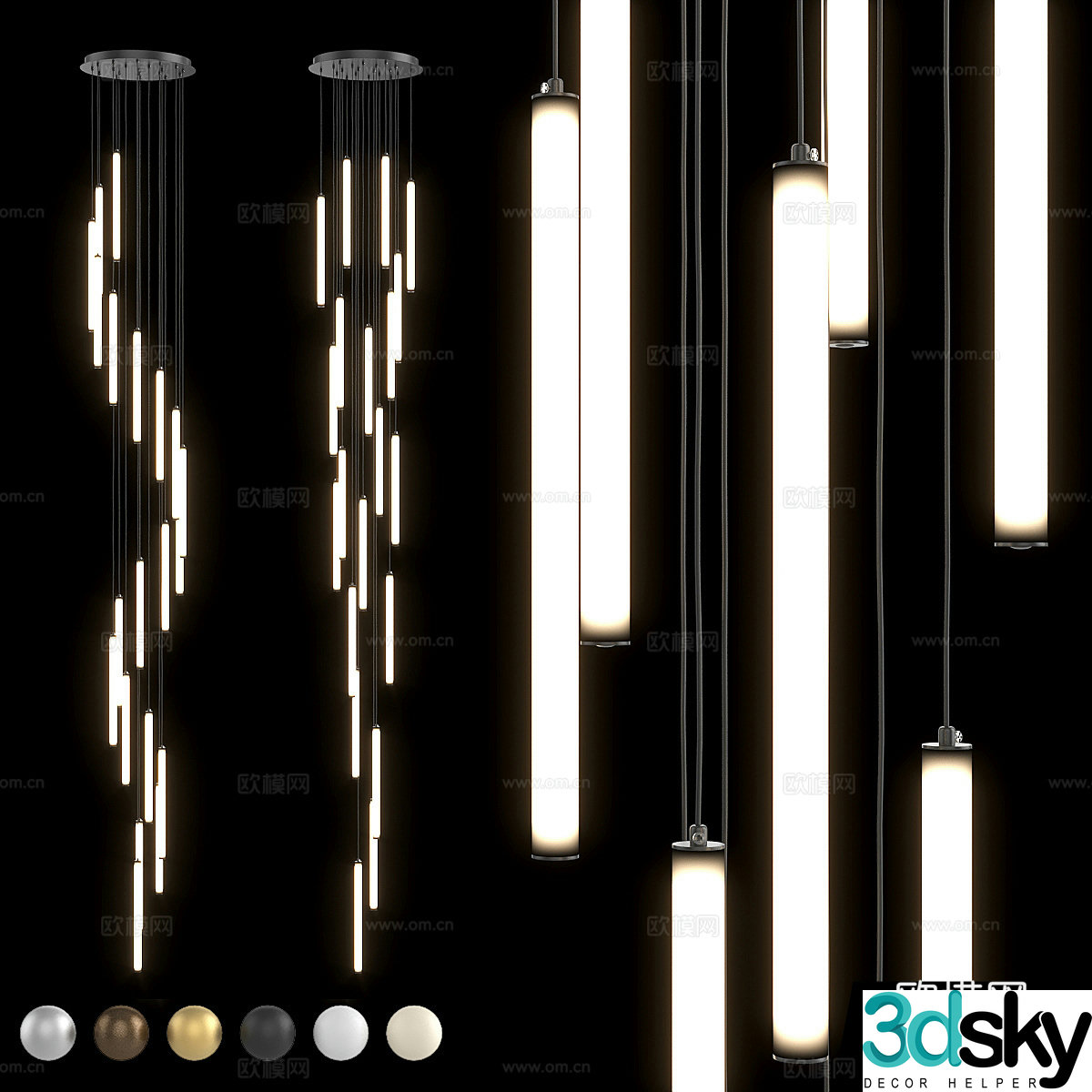 Light luxury decorative lamp Suction cup decorative lamp 3d model