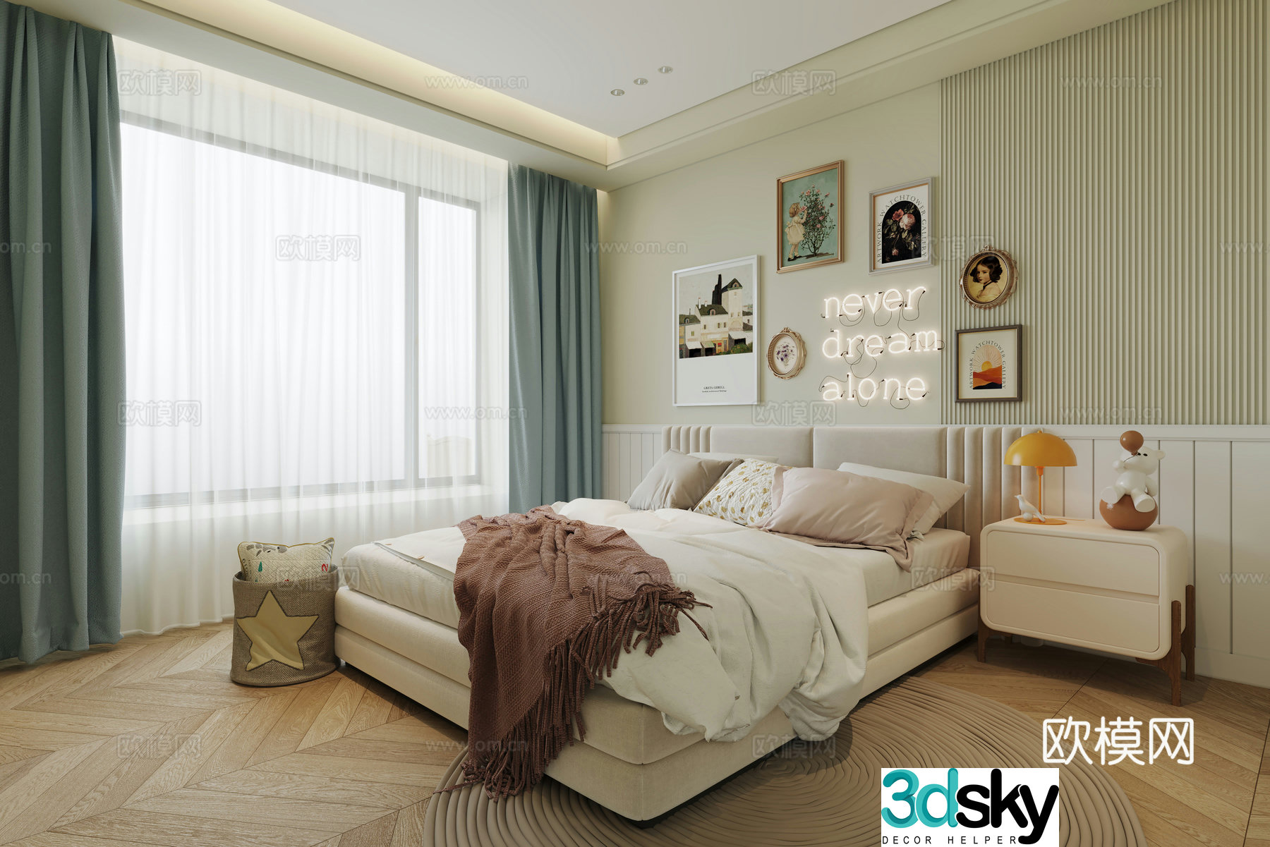 Modern children’s bedroom Second bedroom Children’s room 3D model