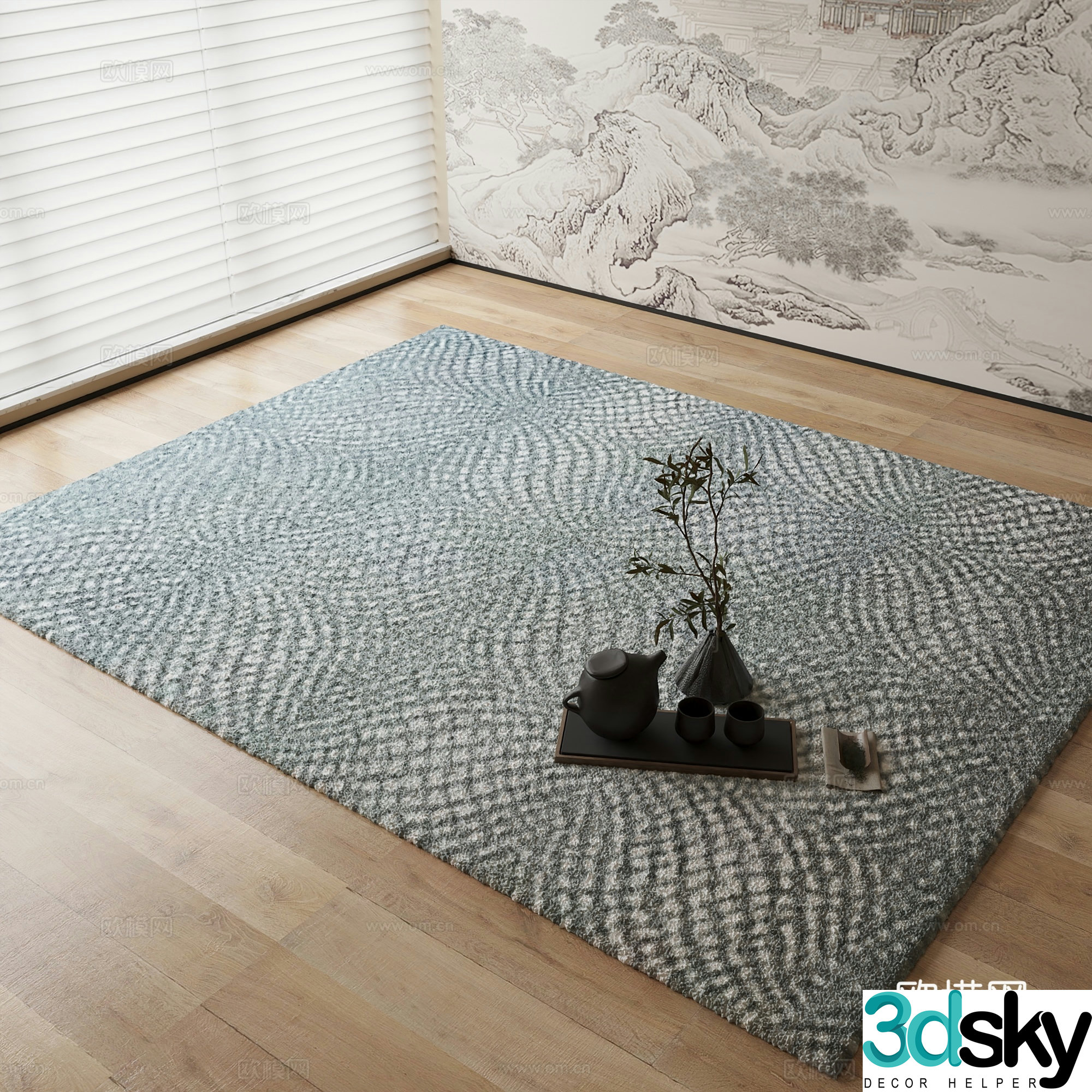 New Chinese carpet 3D model