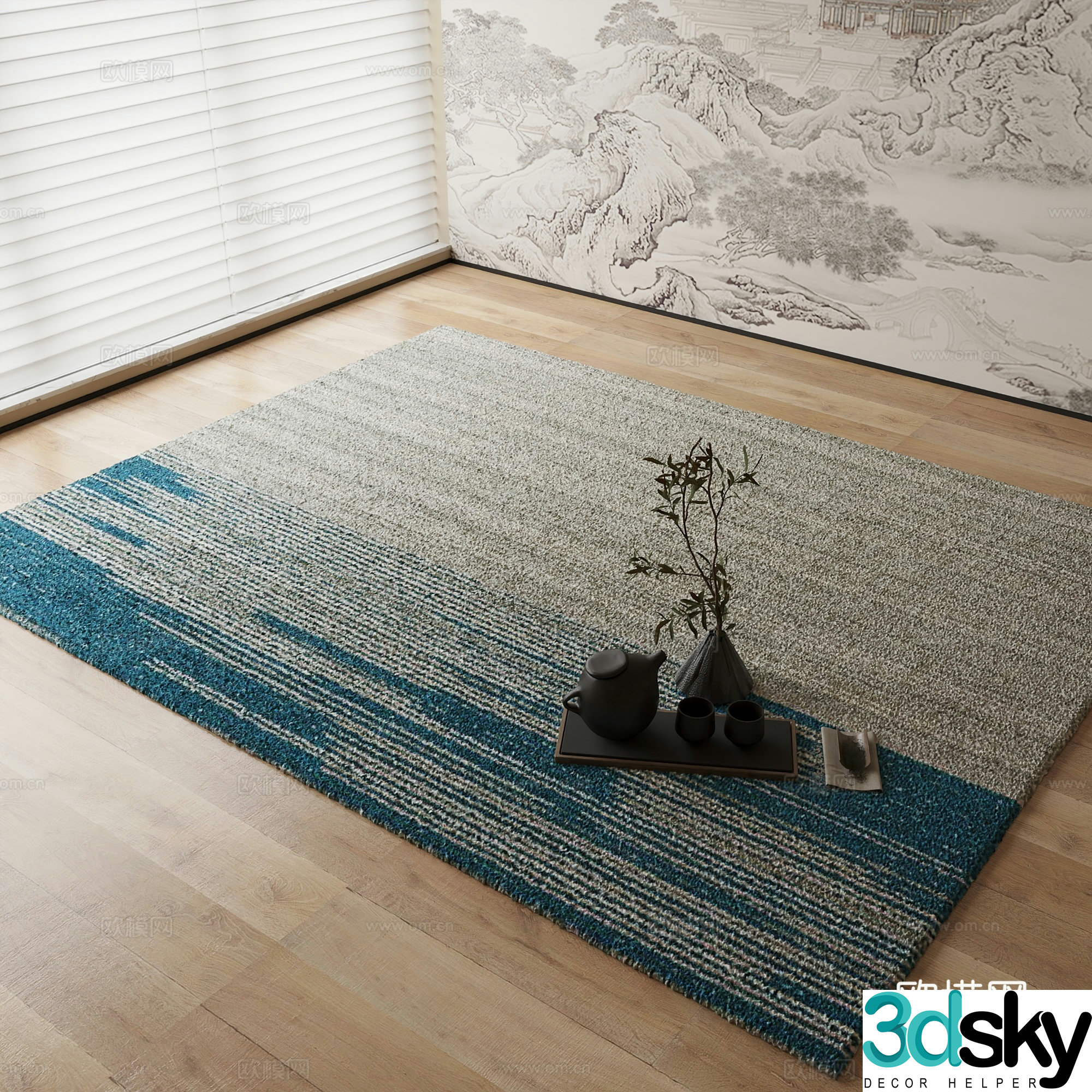 New Chinese carpet 3D model