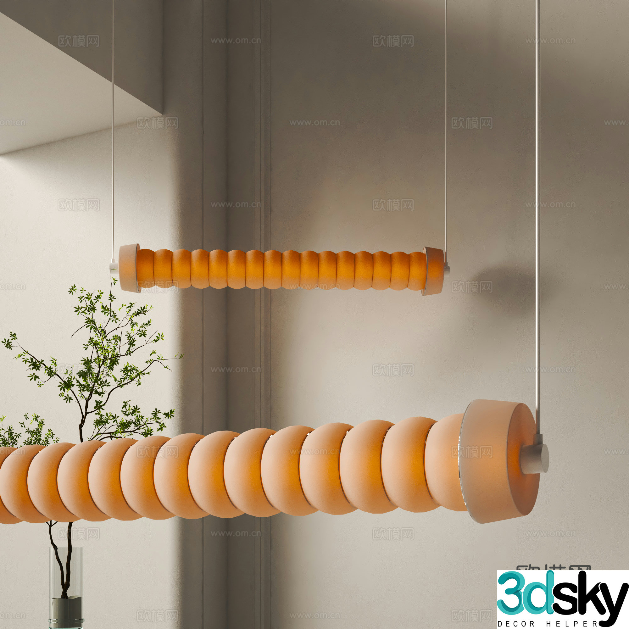 Wasabi Chandelier 3D Model