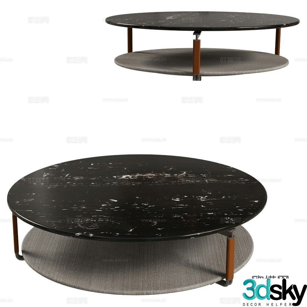 CPRN HOMOOD Italian coffee table marble coffee table 3d model