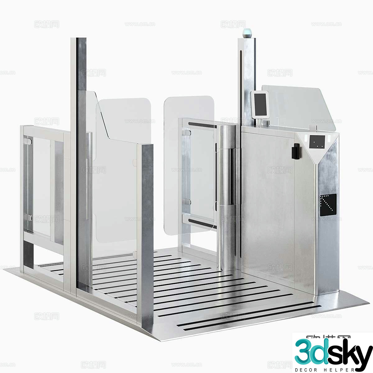 Security door door gate 3D model