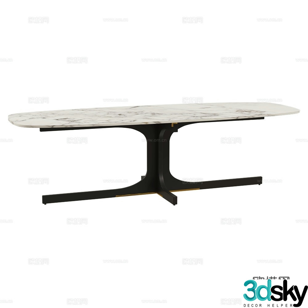 MisuraEmme Italian marble dining table 3D model