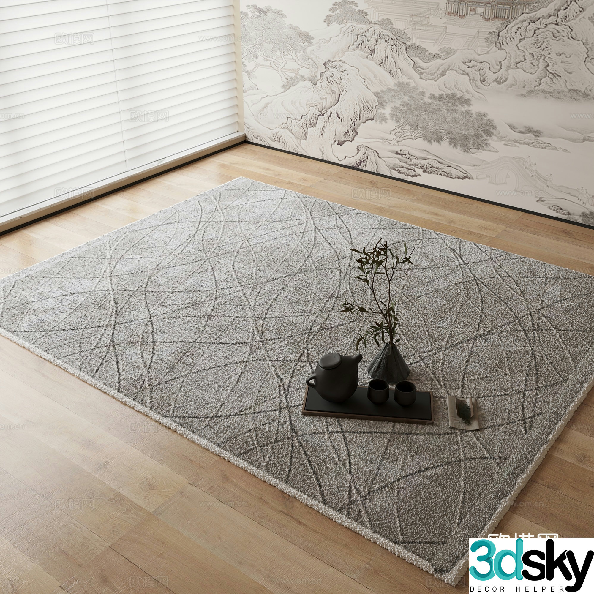 New Chinese carpet 3D model