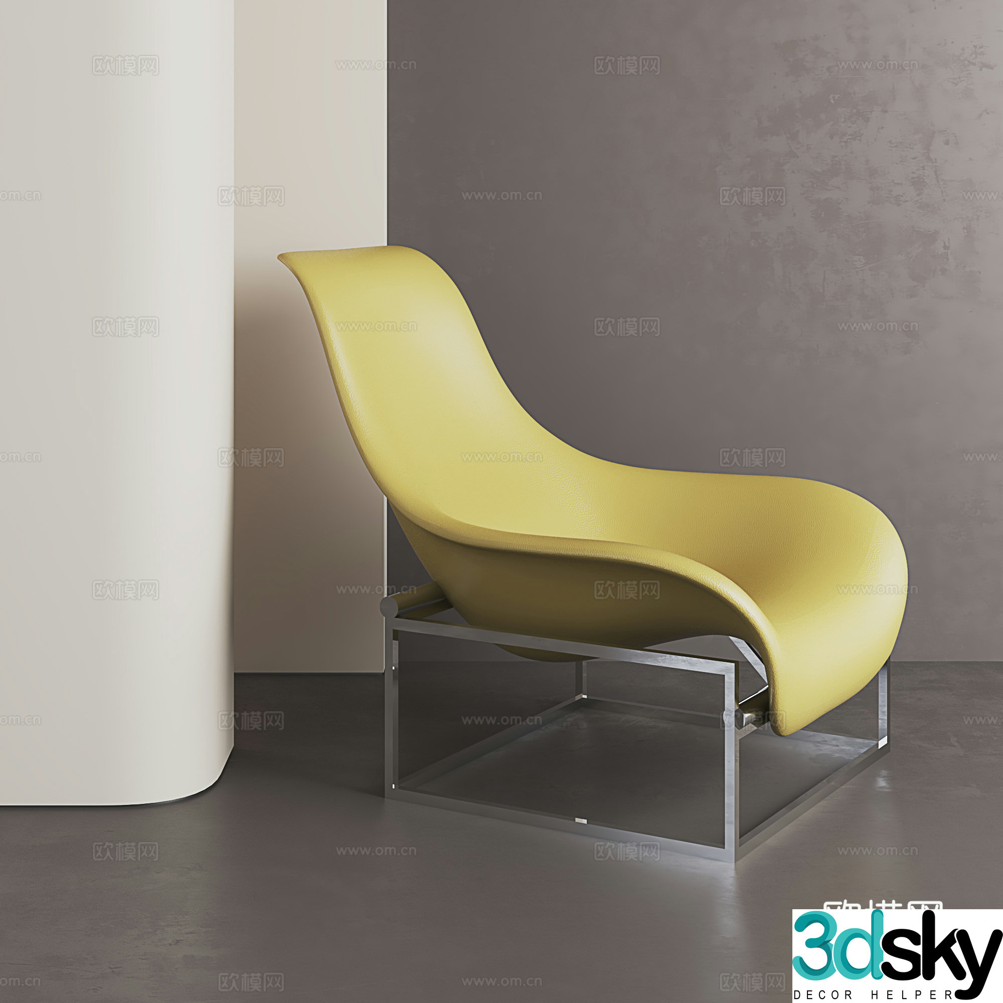 Modern lounge chair leisure chair 3d model