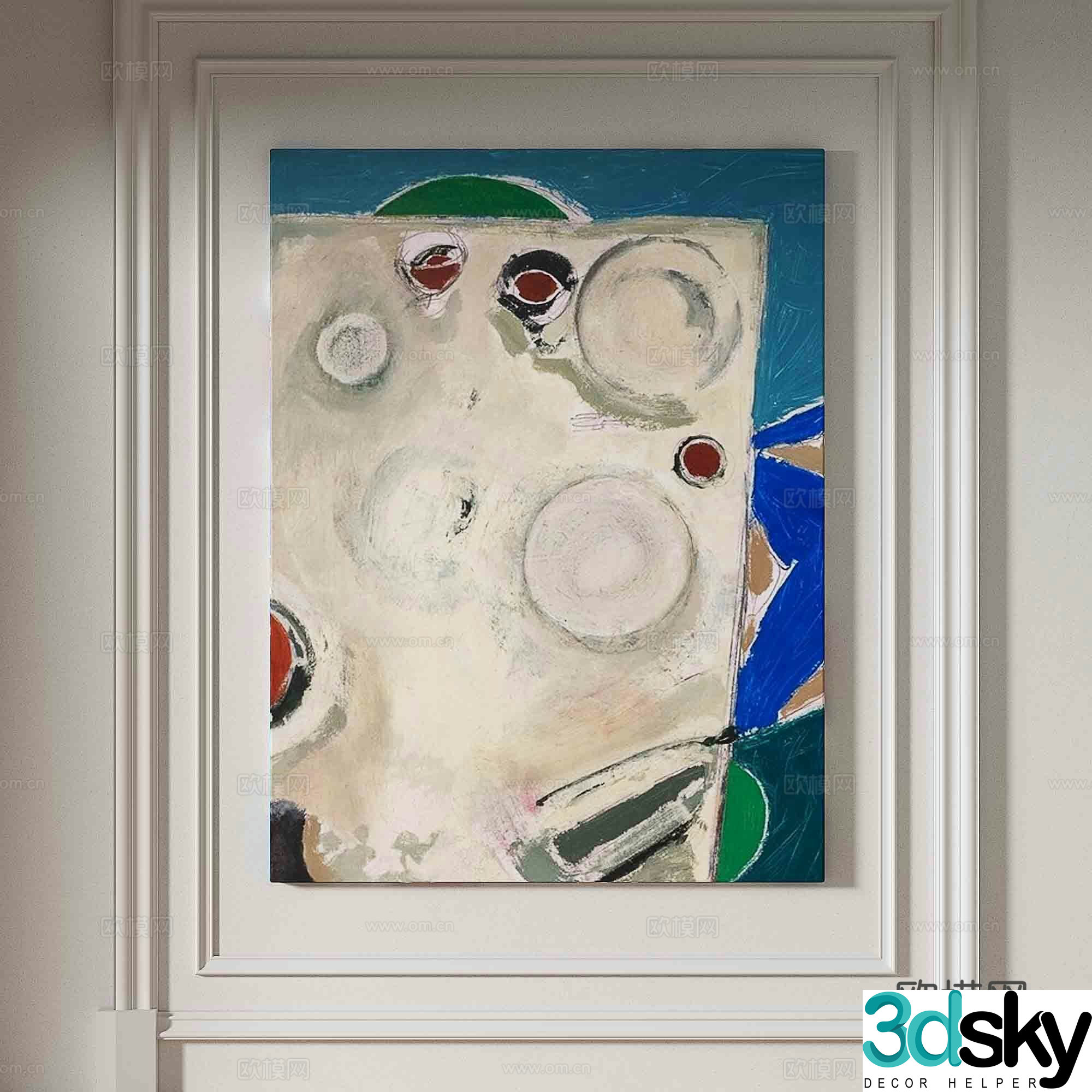 Modern minimalist painting Abstract painting Oil painting 3d model