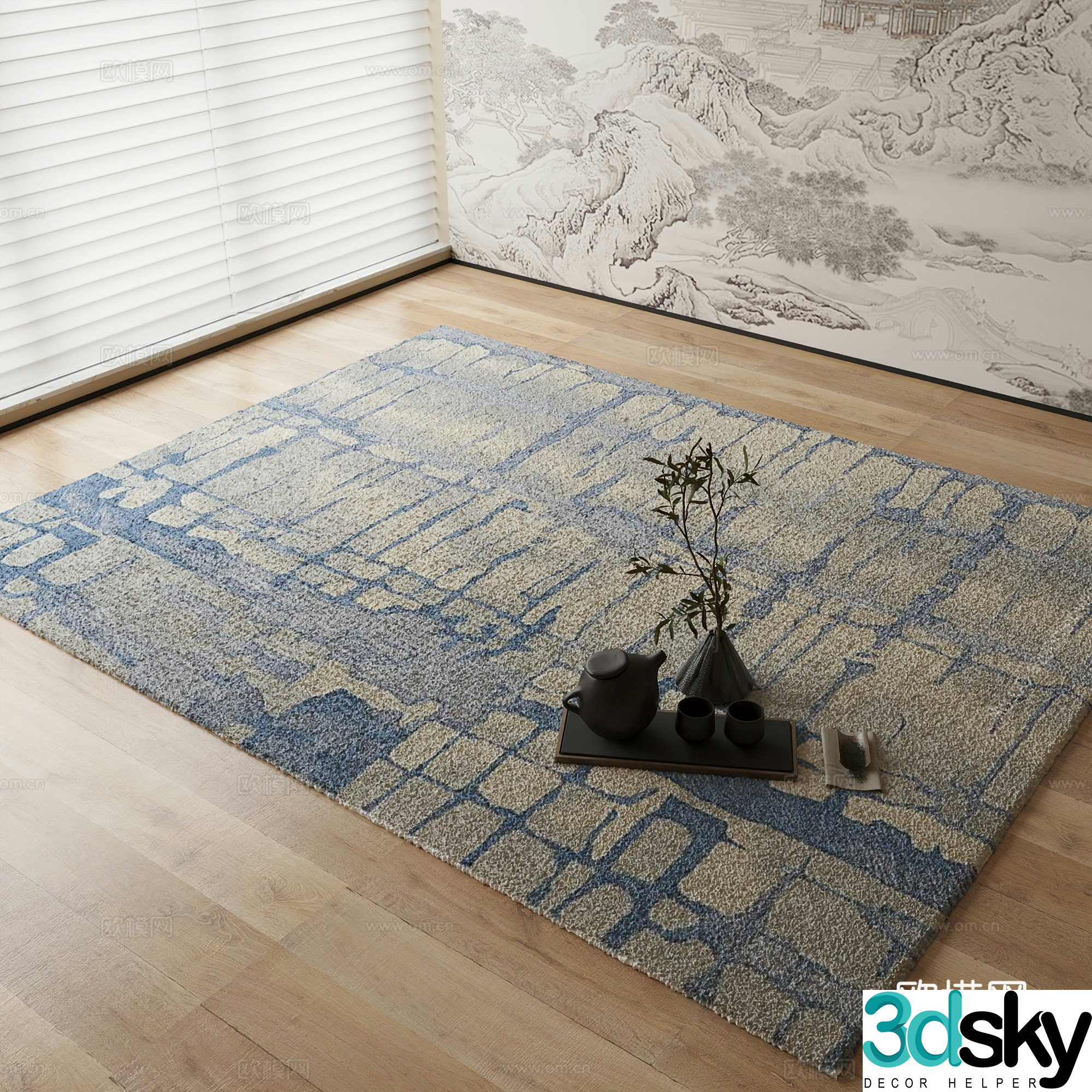 New Chinese carpet 3D model