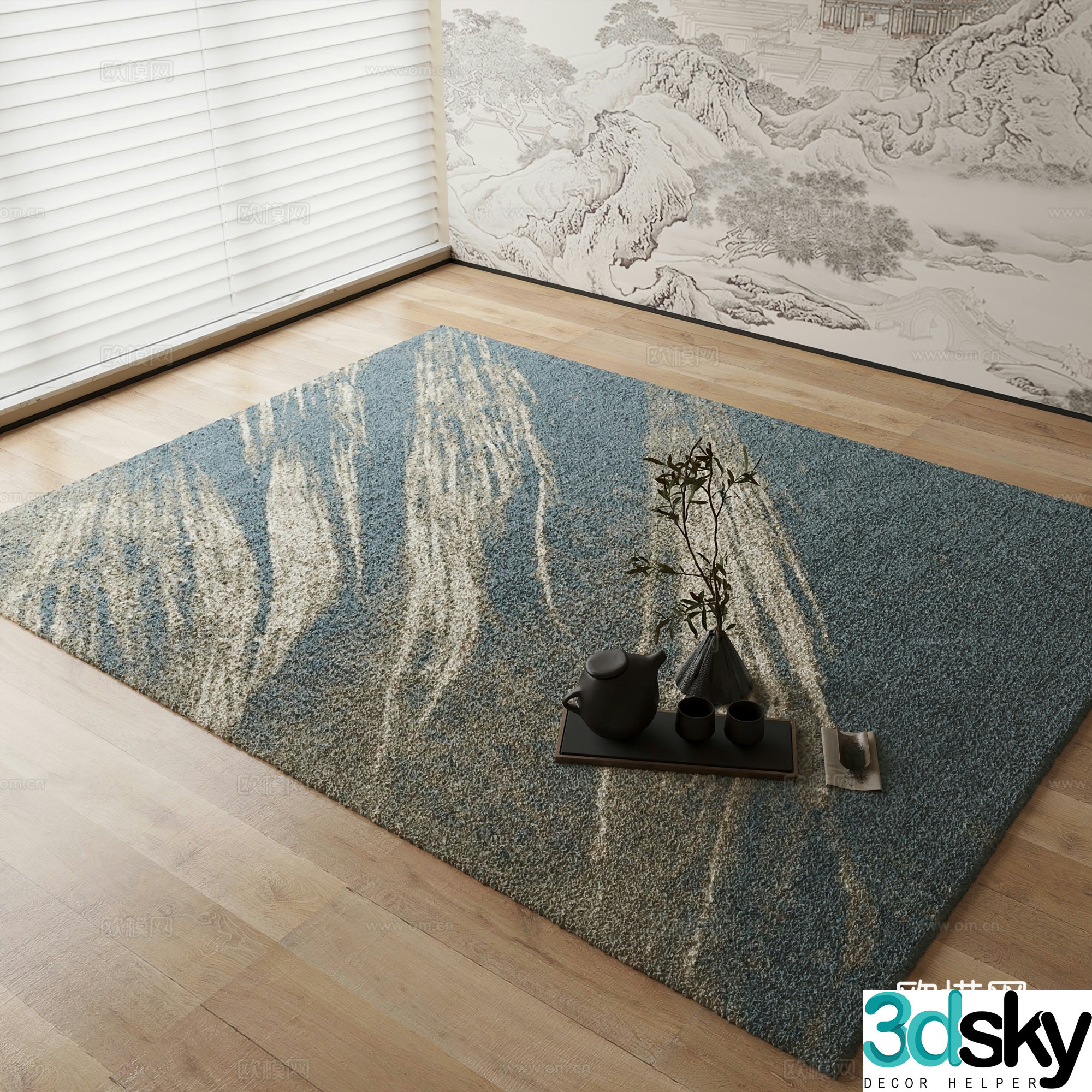 New Chinese carpet 3D model