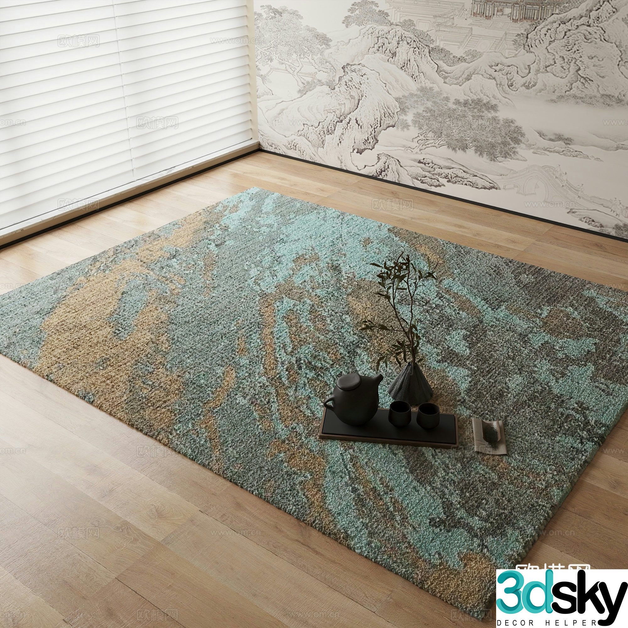 New Chinese carpet 3D model