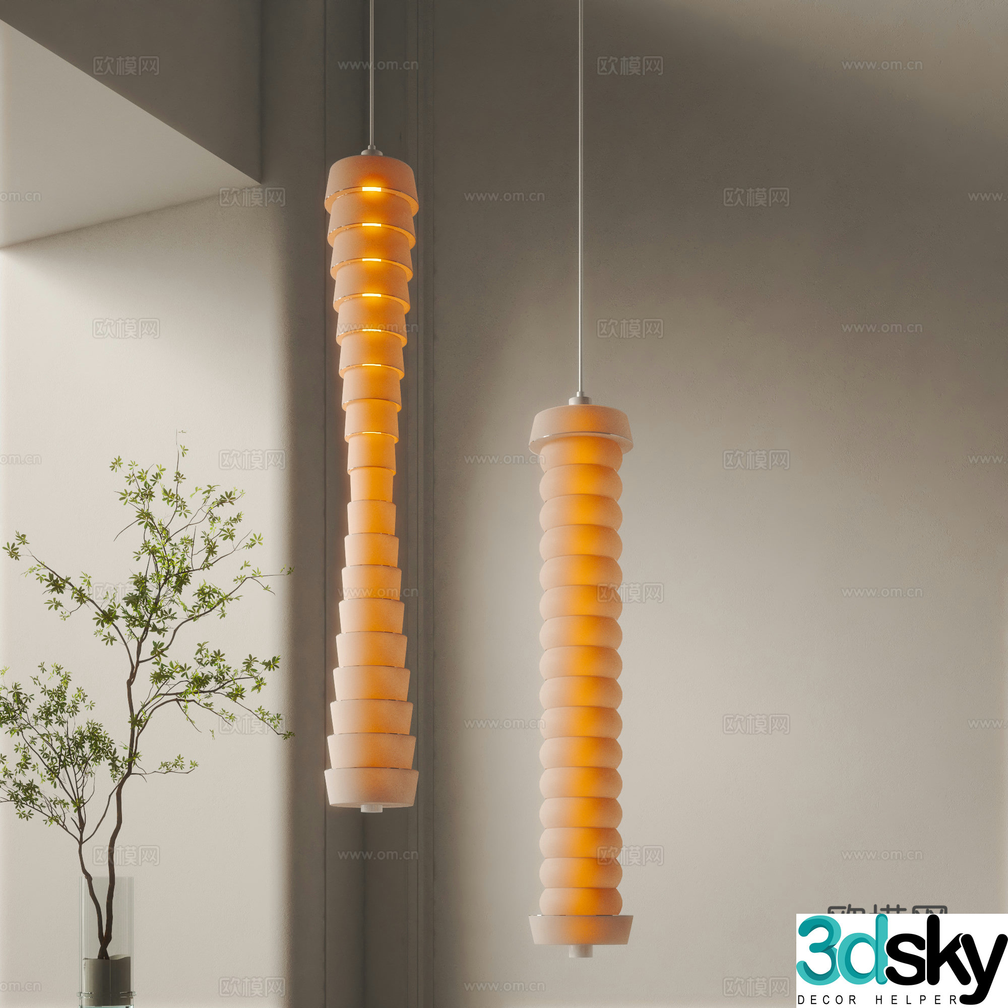 Wasabi Chandelier 3D Model