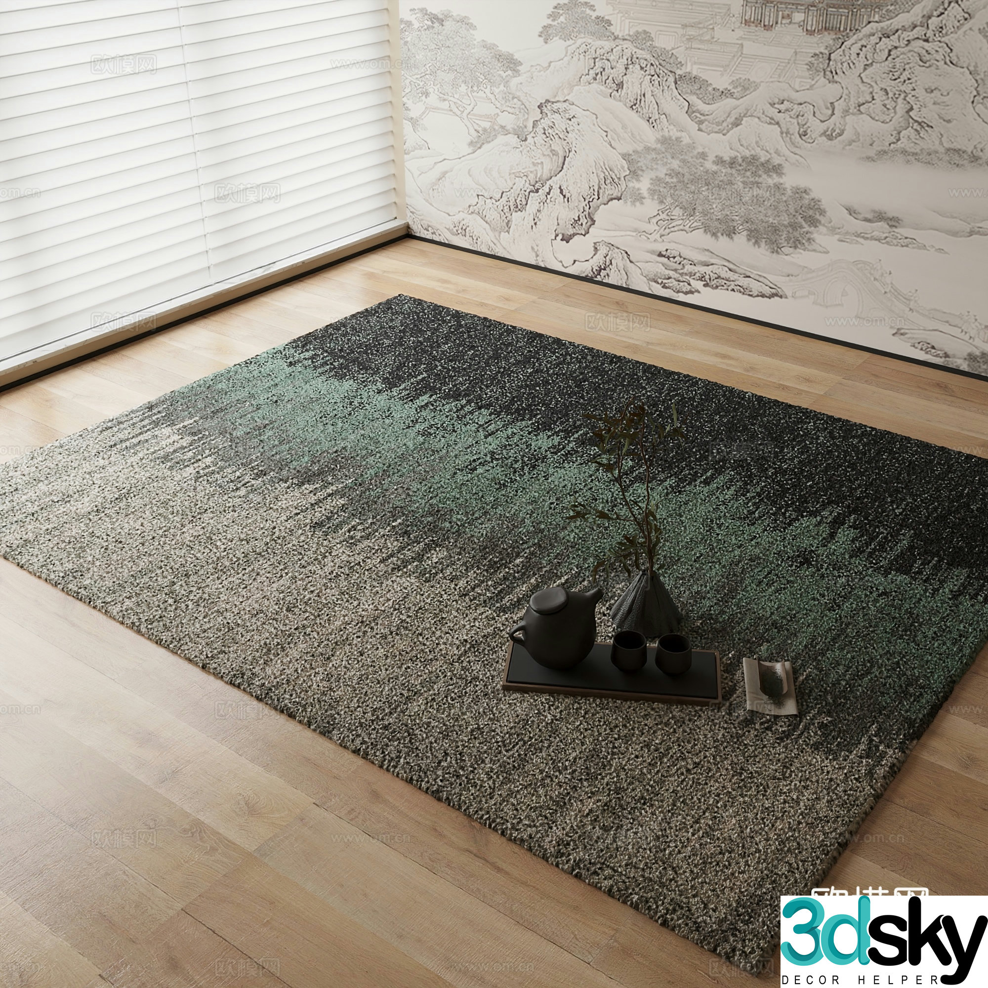 New Chinese carpet 3D model