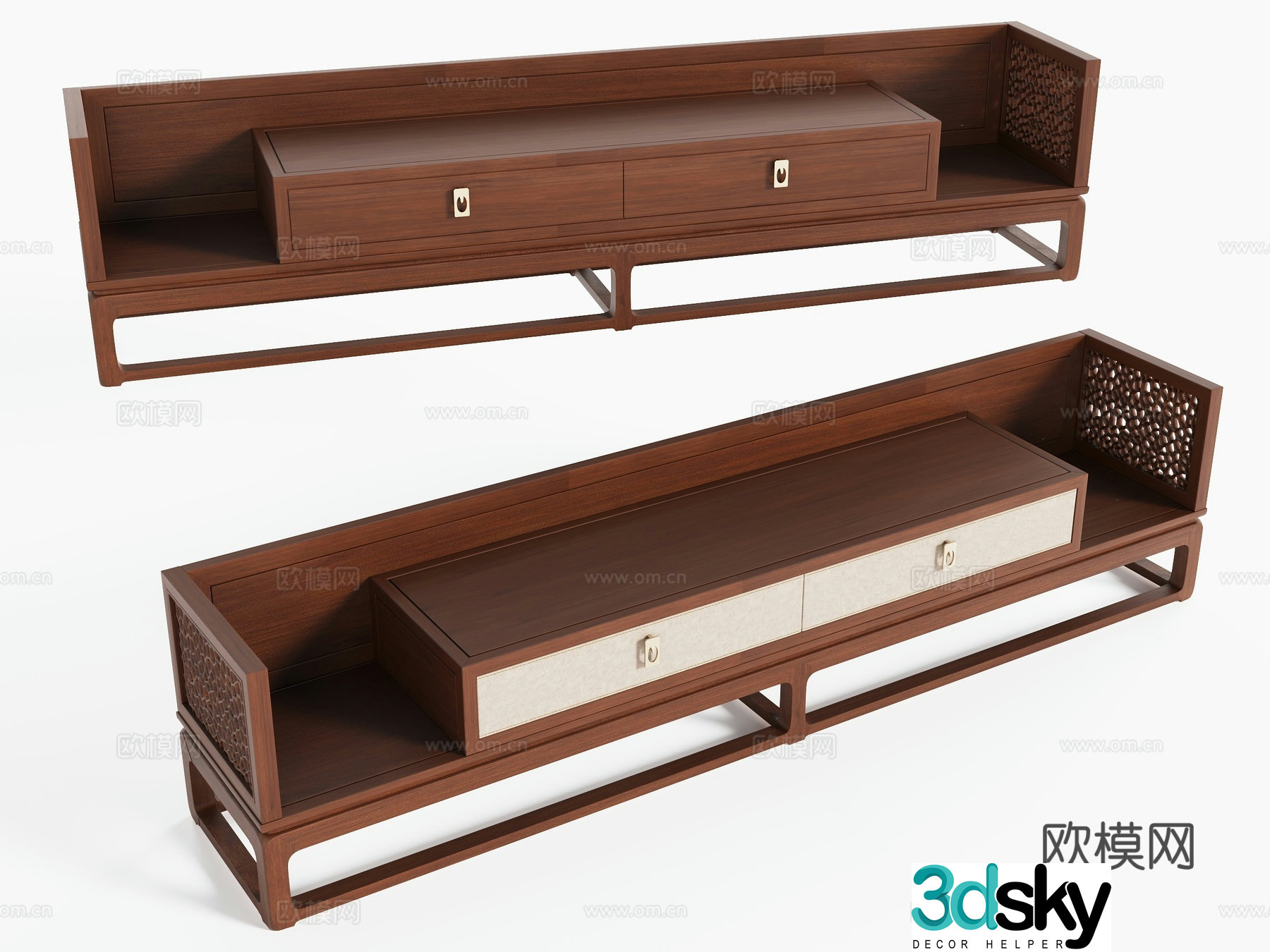 New Chinese TV cabinet 3D model