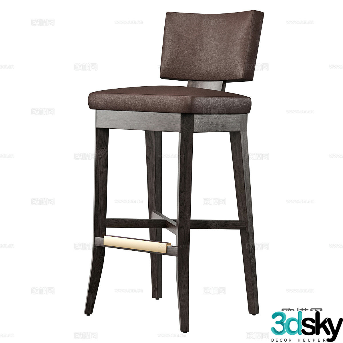 Modern Bar Chair 3D Model 3D Model