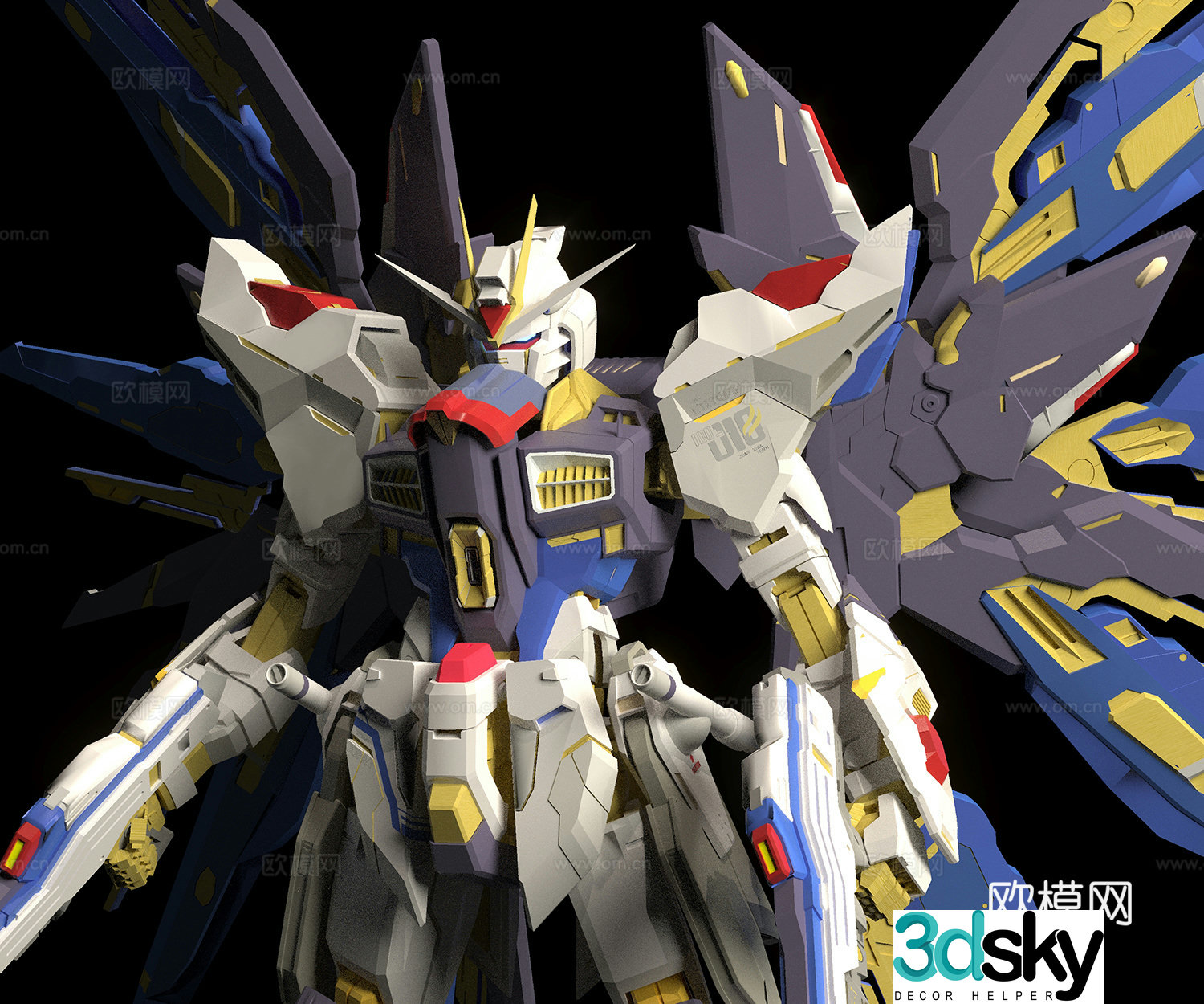 Attack on Free Gundam Gundam Free Gundam Japanese figure 3D model