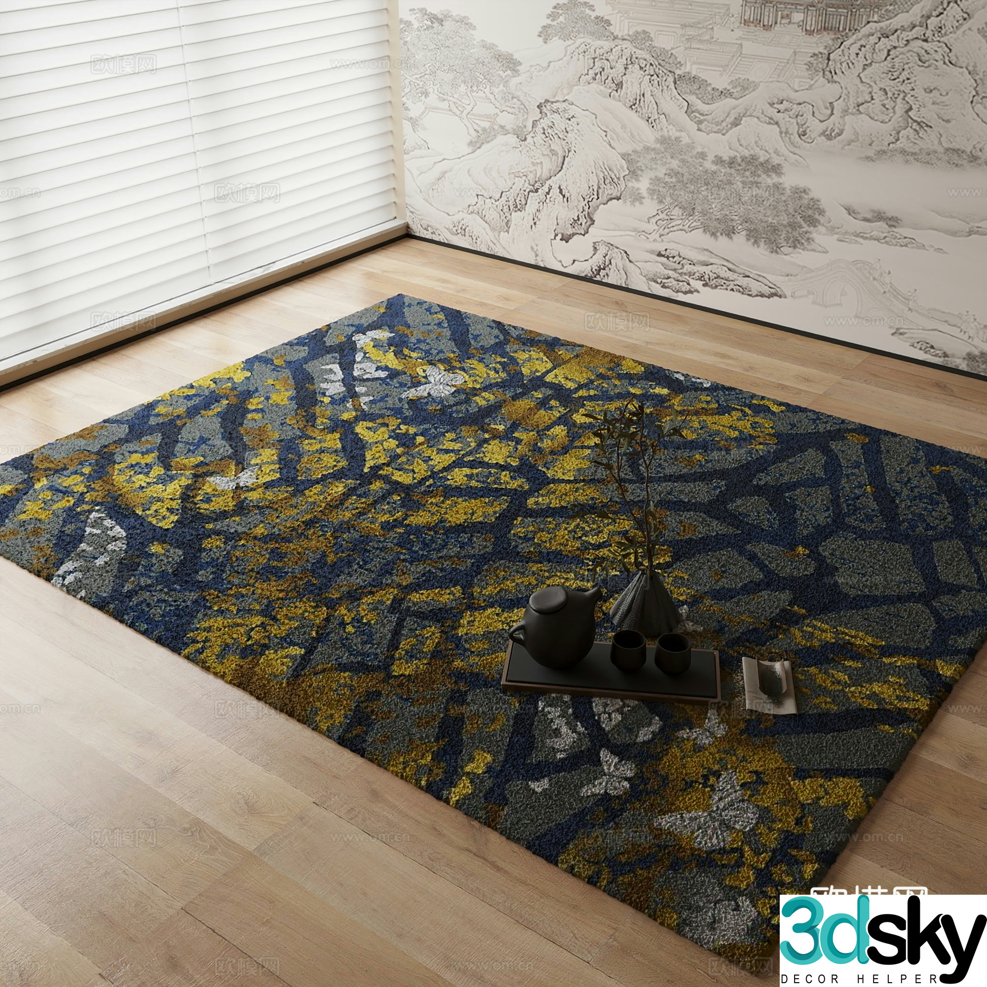 New Chinese carpet 3D model