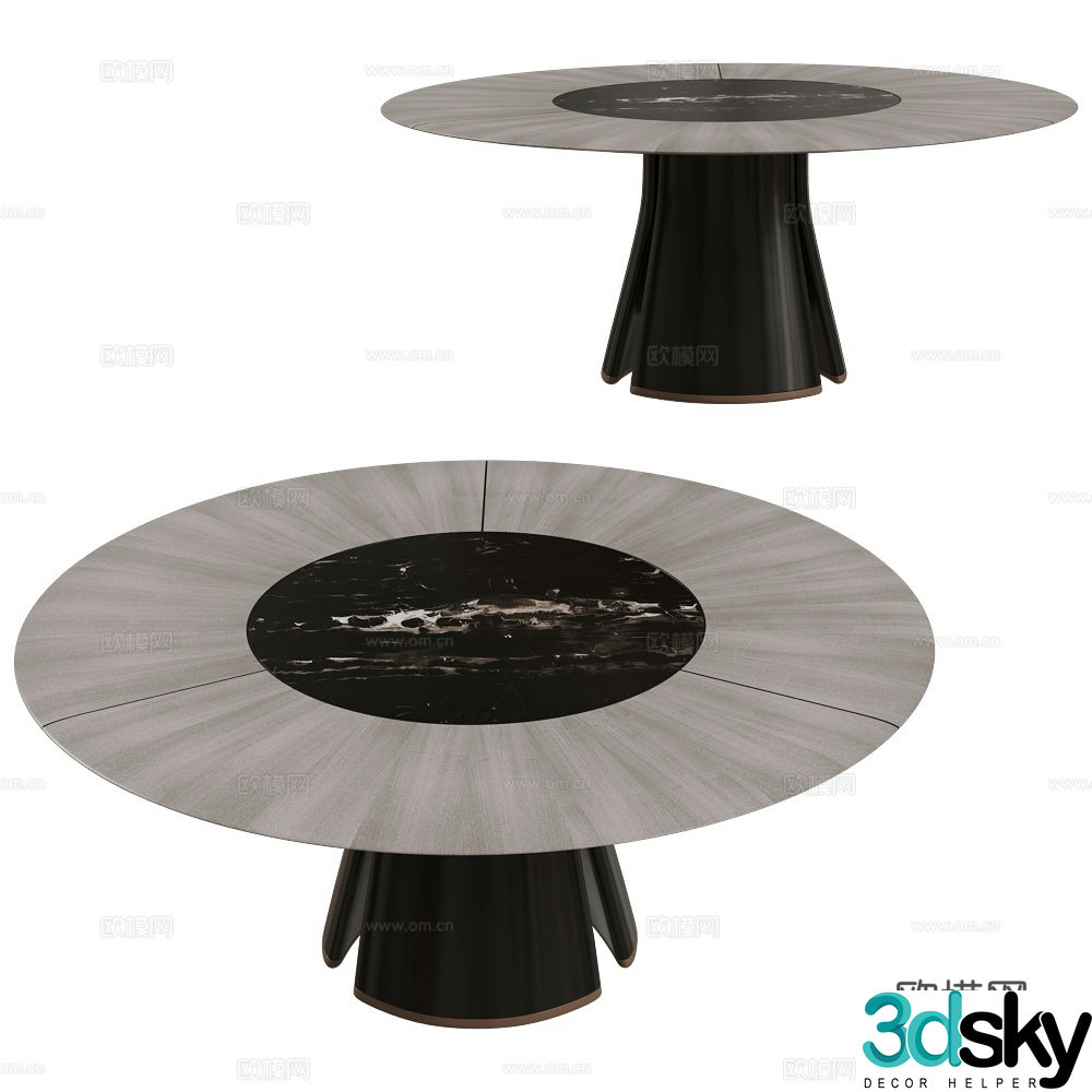 CPRN HOMOOD Italian round dining table 3D model