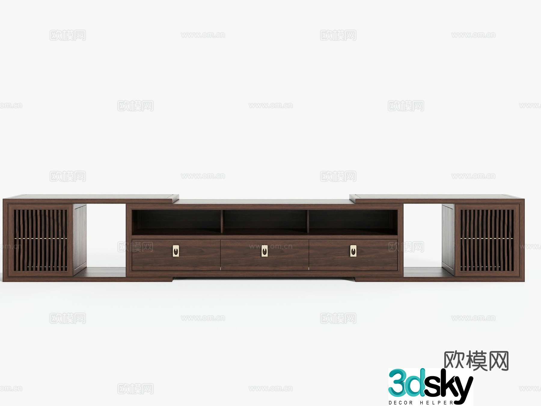 New Chinese TV cabinet retractable floor cabinet 3D model
