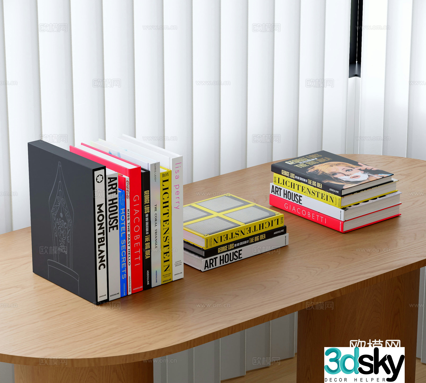 English Book Books 3d Model