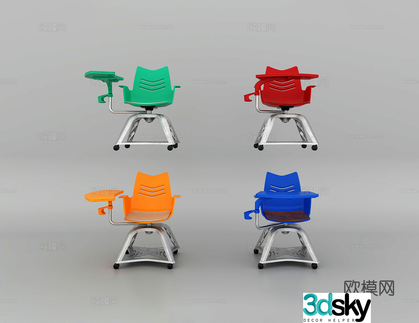 Training chair Student chair Study chair 3d model