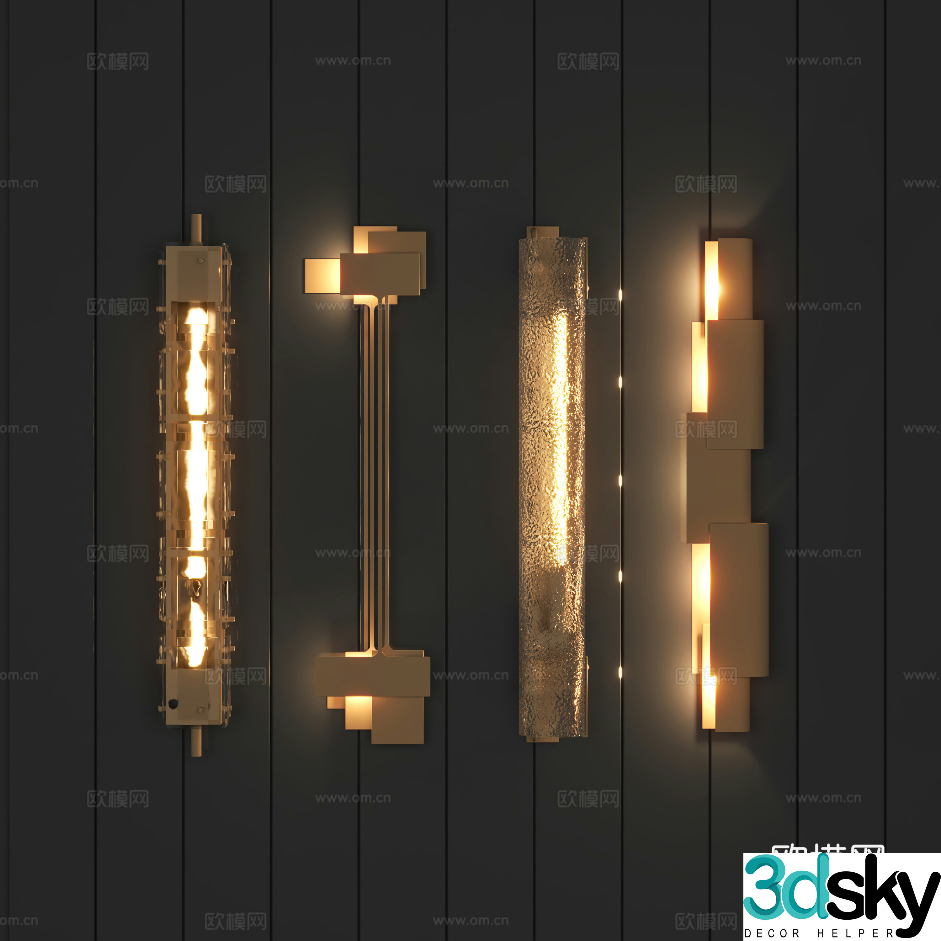Light luxury wall lamp 3D model