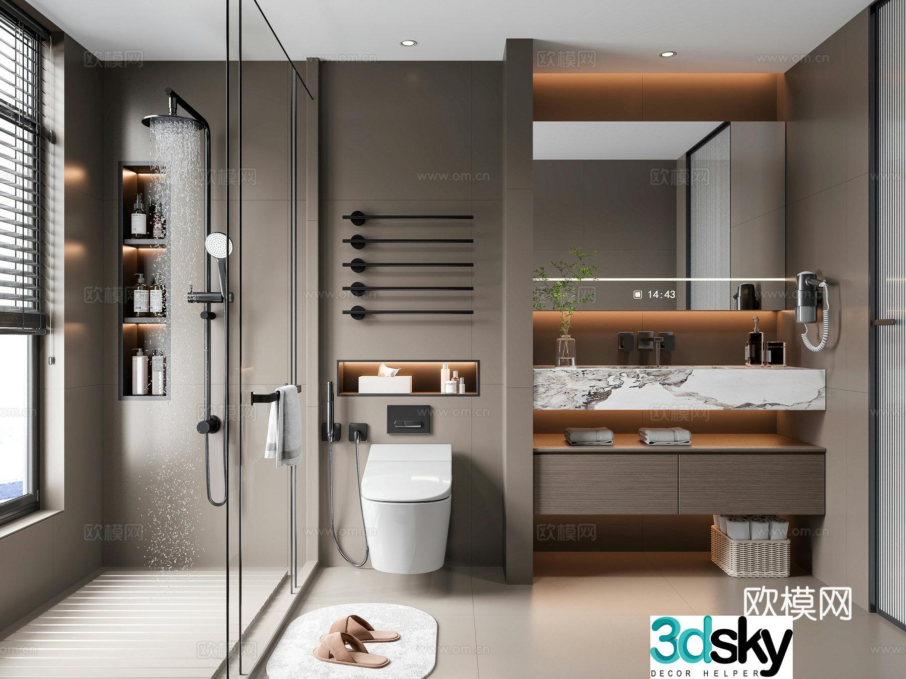 Italian bathroom 3d model