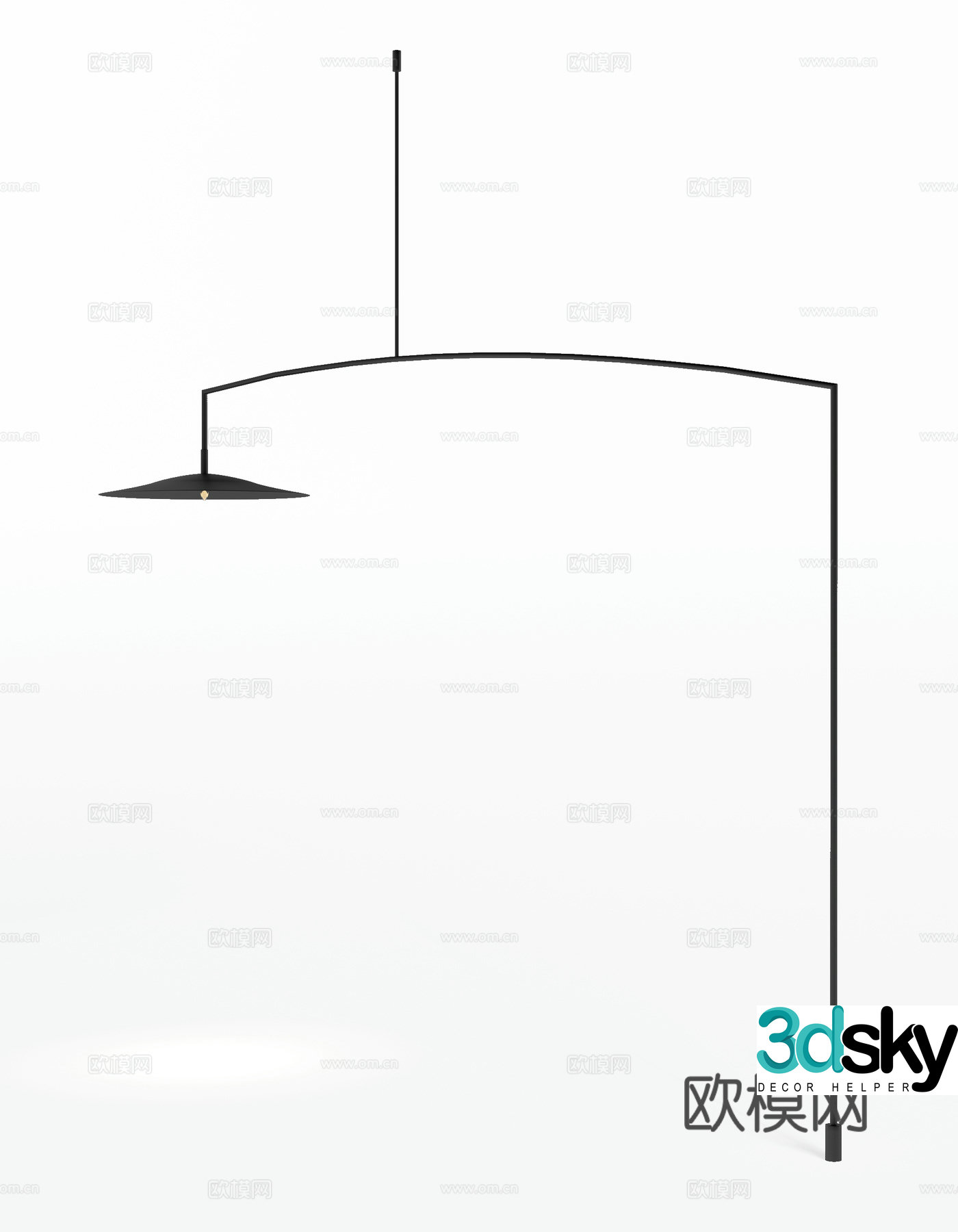 Italian floor lamp hanging line lamp 3d model