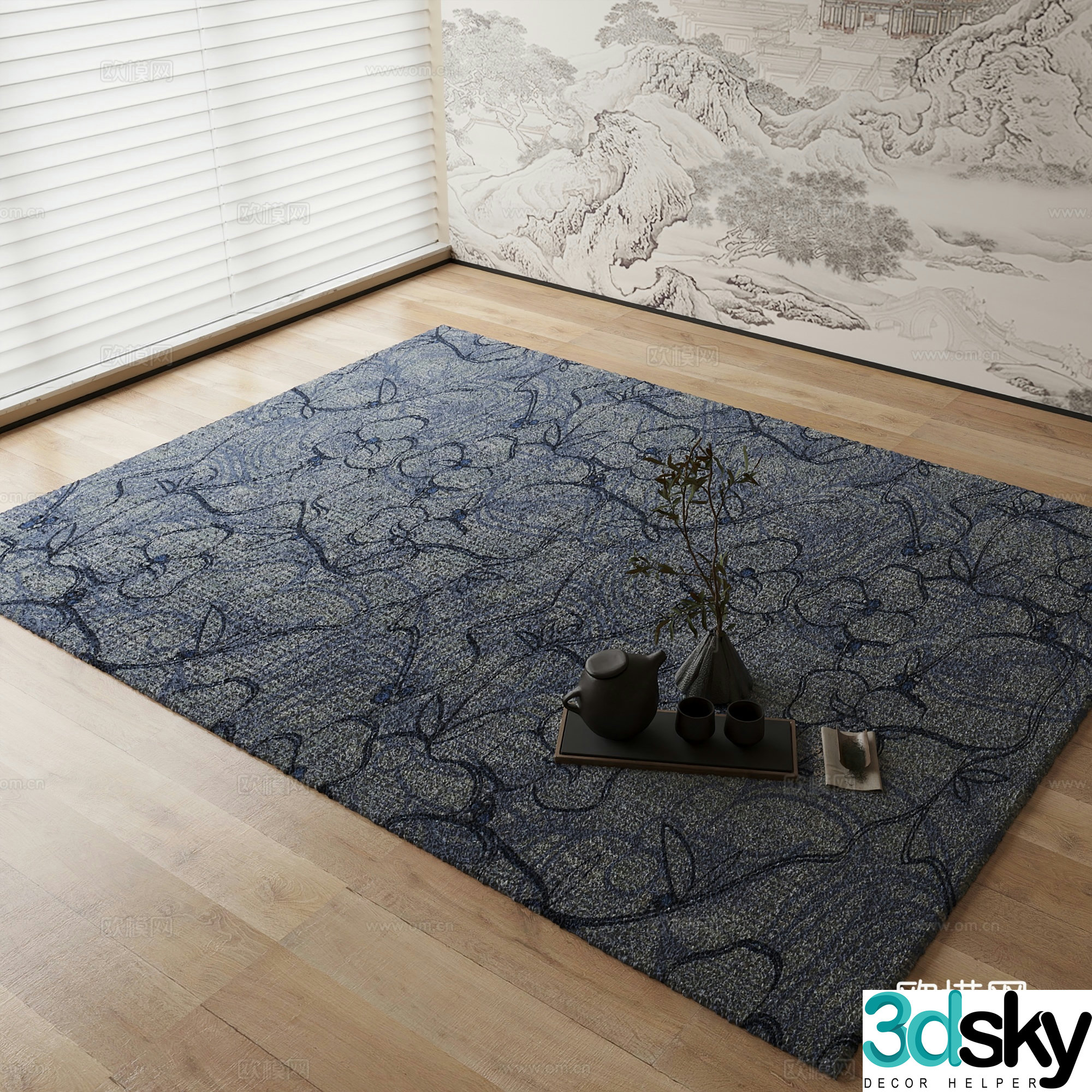 New Chinese carpet 3D model