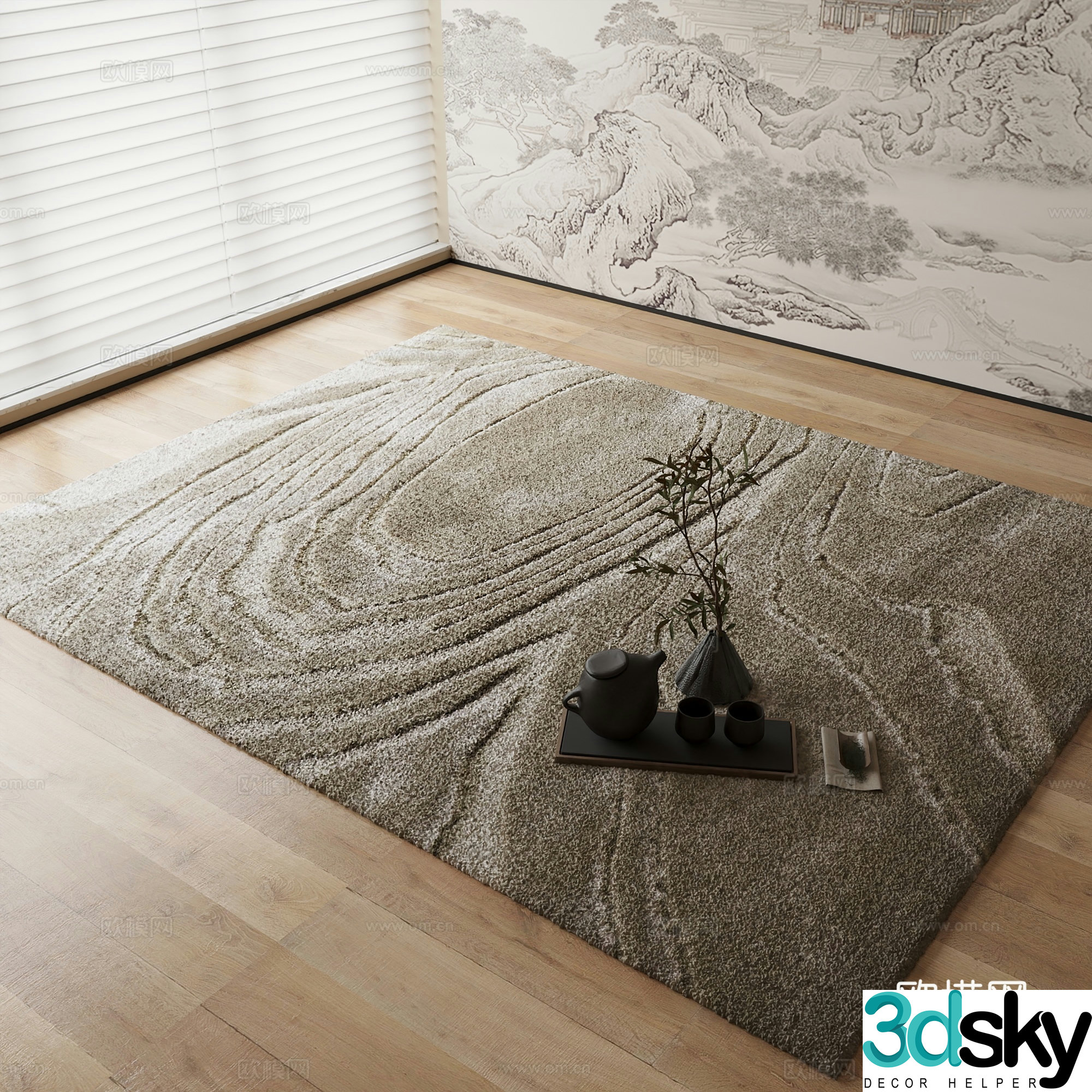 New Chinese carpet 3D model