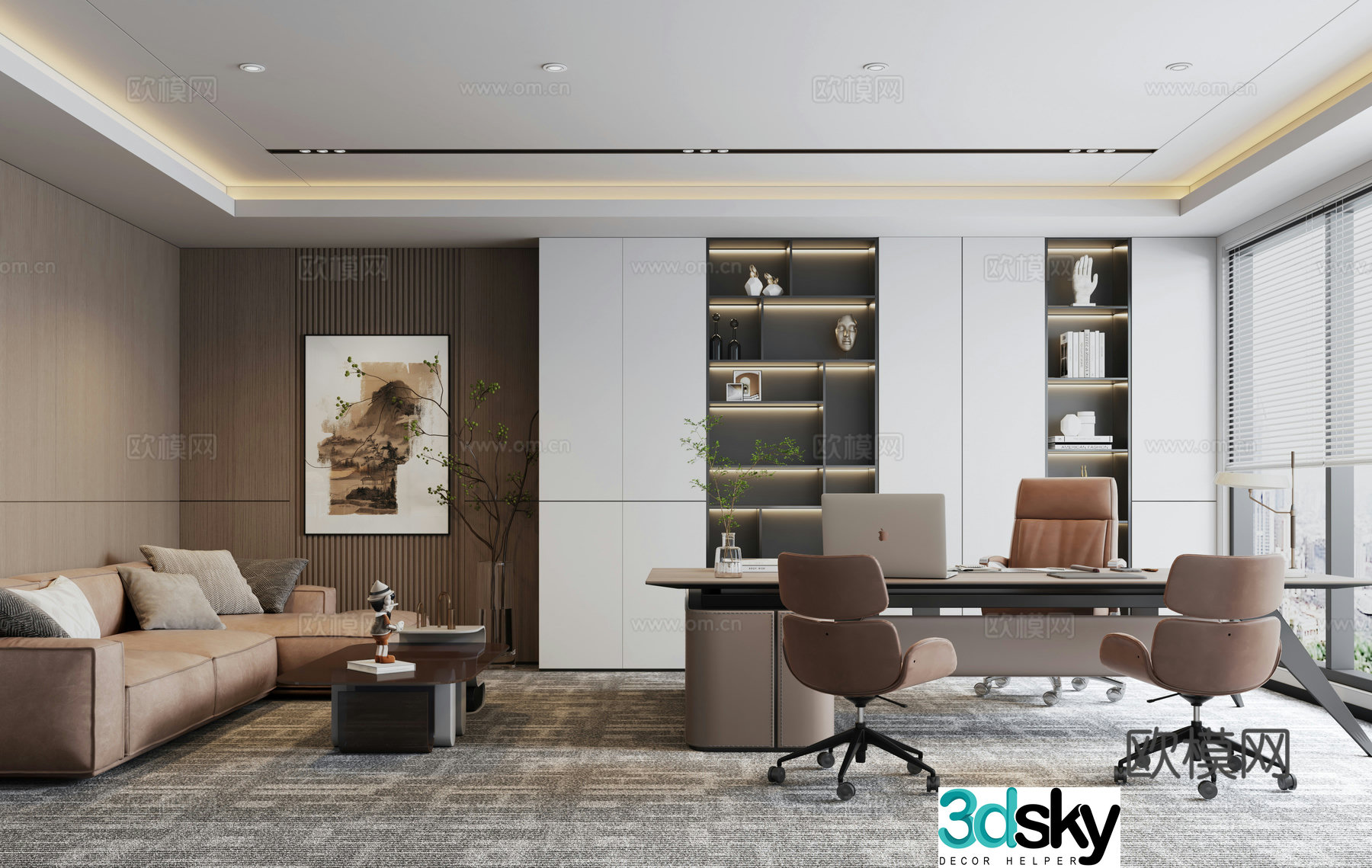Modern manager office 3d model