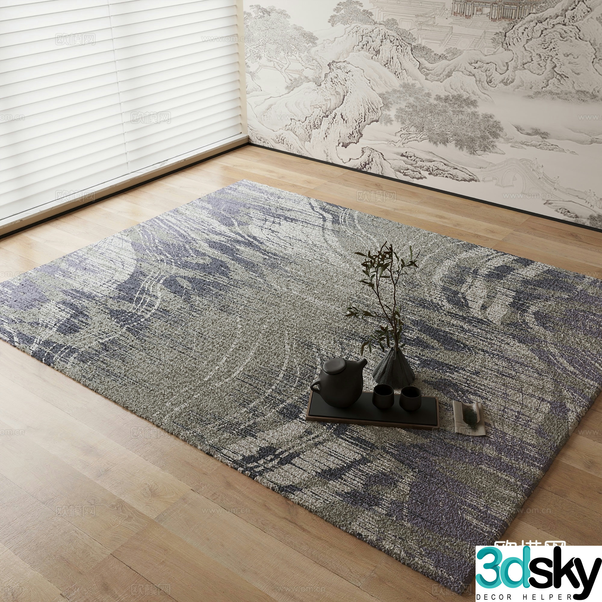 New Chinese carpet 3D model