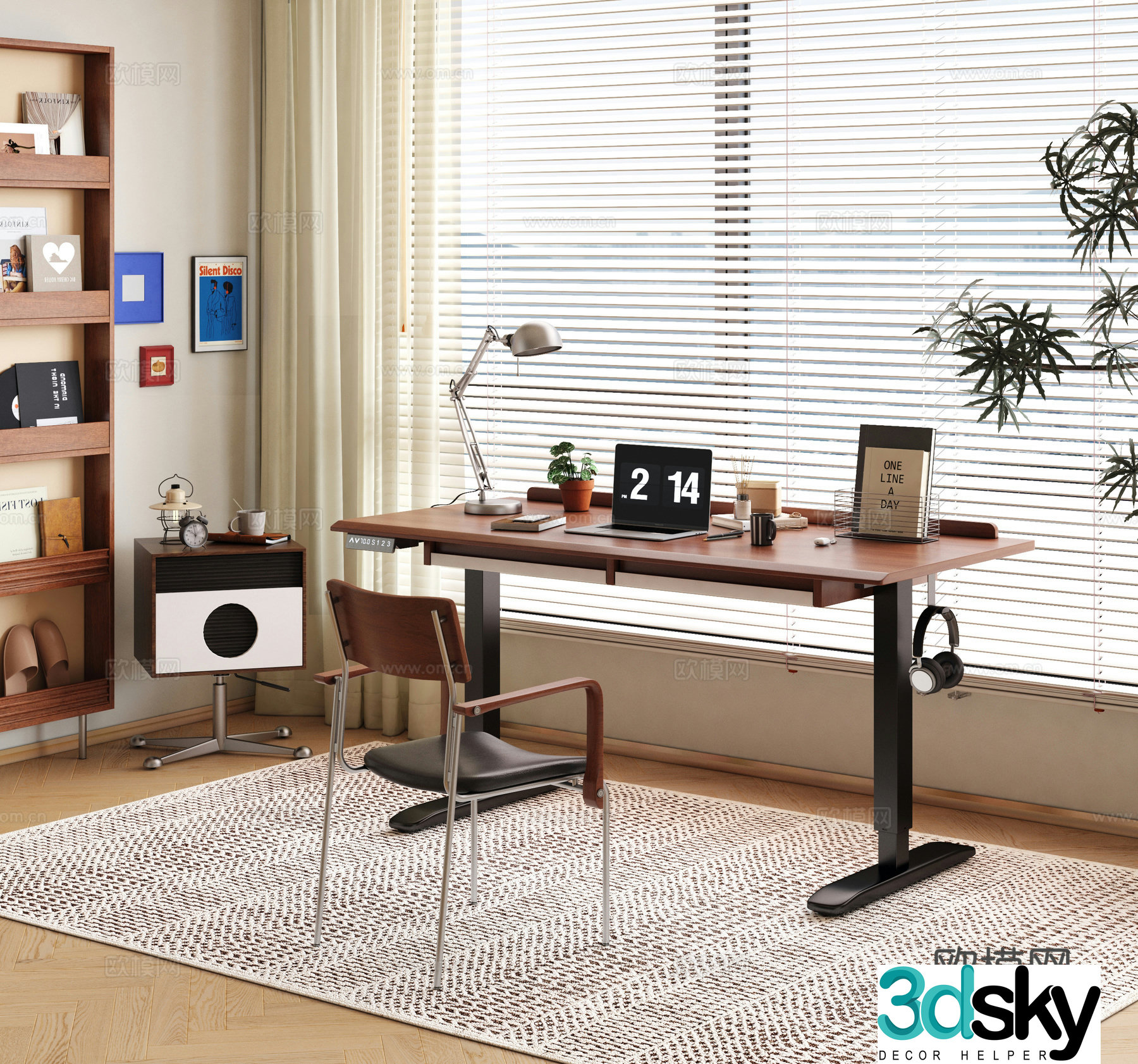 Medium style dressing table 3D model