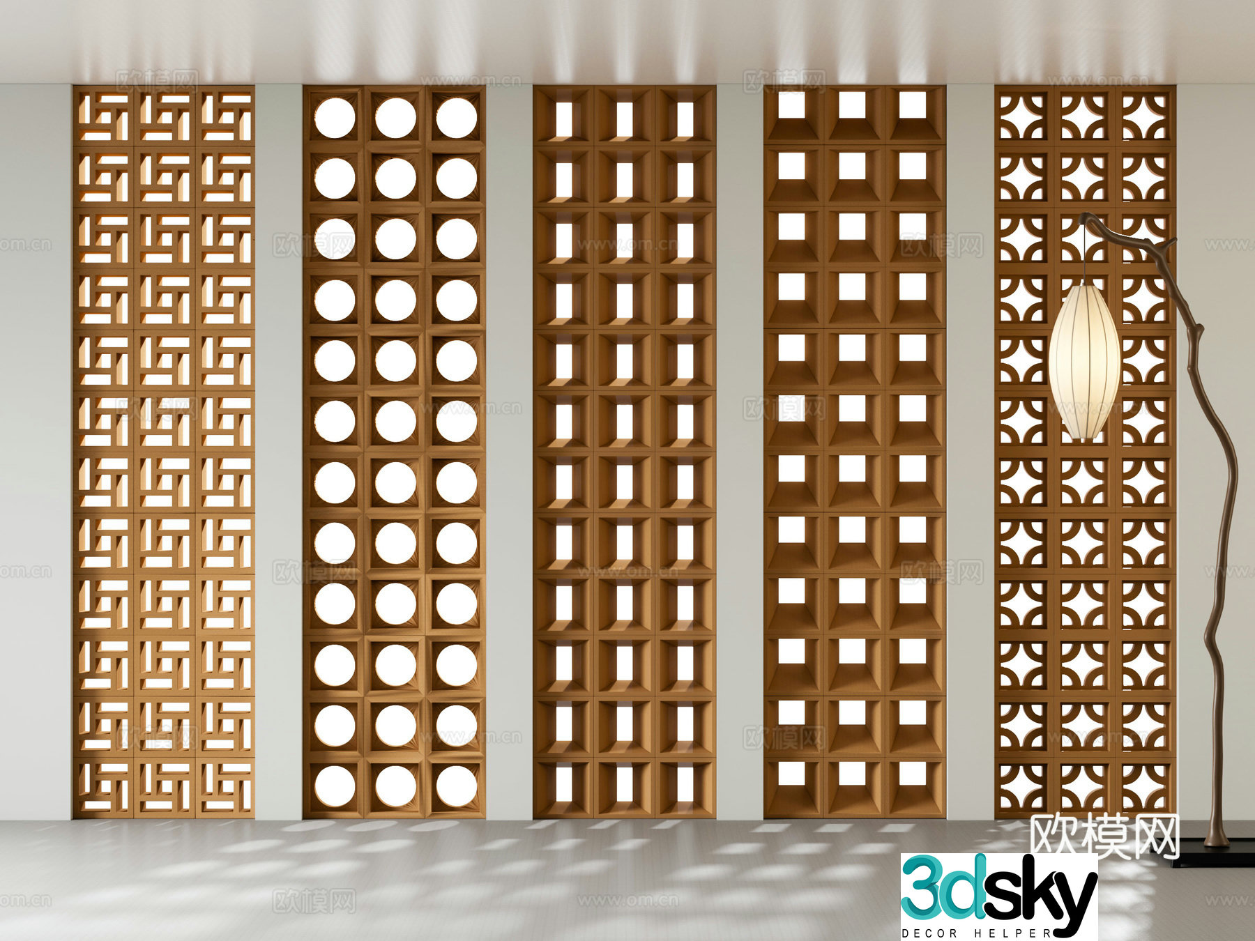 Red brick Cement brick partition Hollow brick partition Hollow cement brick partition Hollow cement brick 3D model