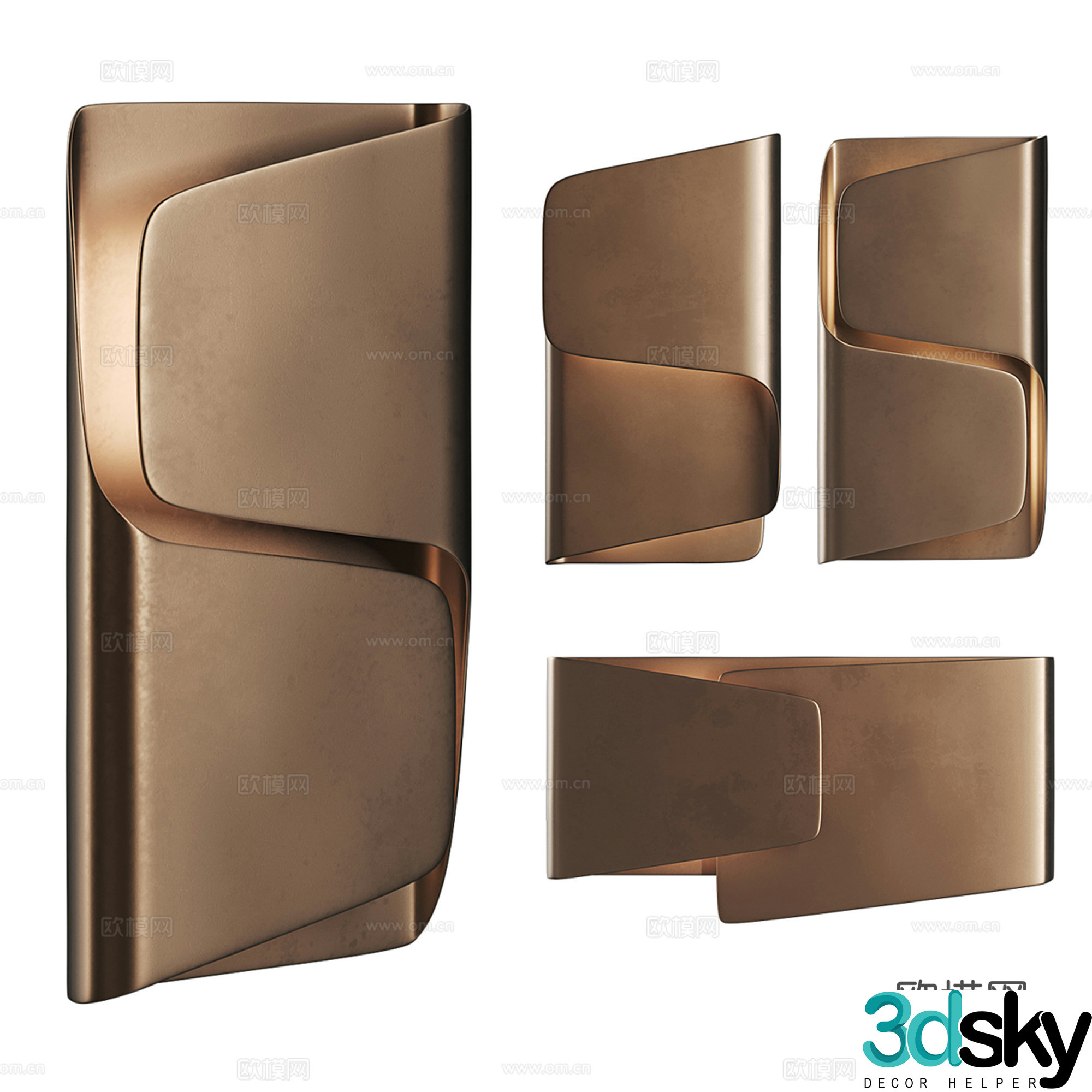 Light luxury wall lamp 3D model